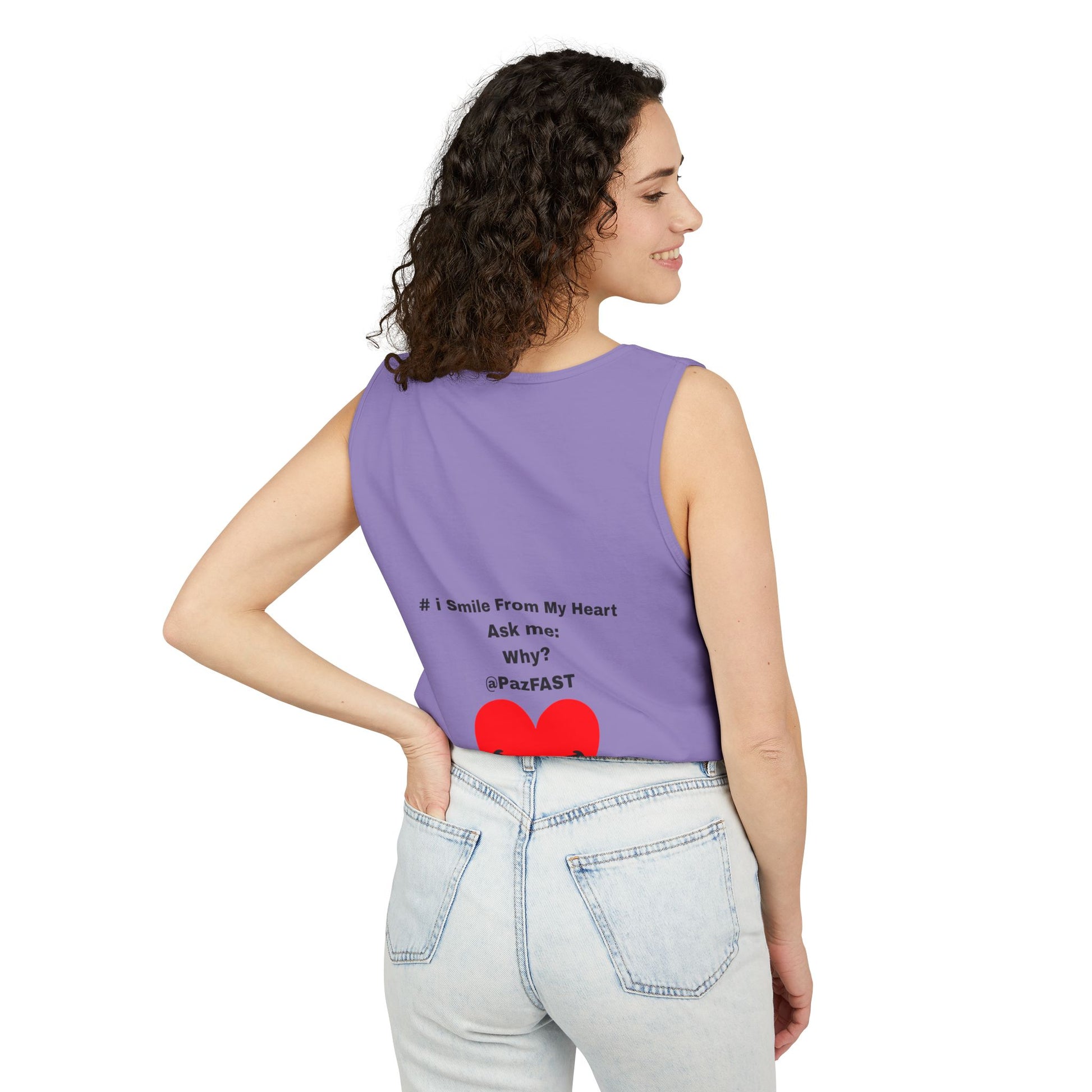 Unisex Garment-Dyed Tank Top | Extend Total *Kindness with "Paz FAST, The Love Solution" - The Love Solution