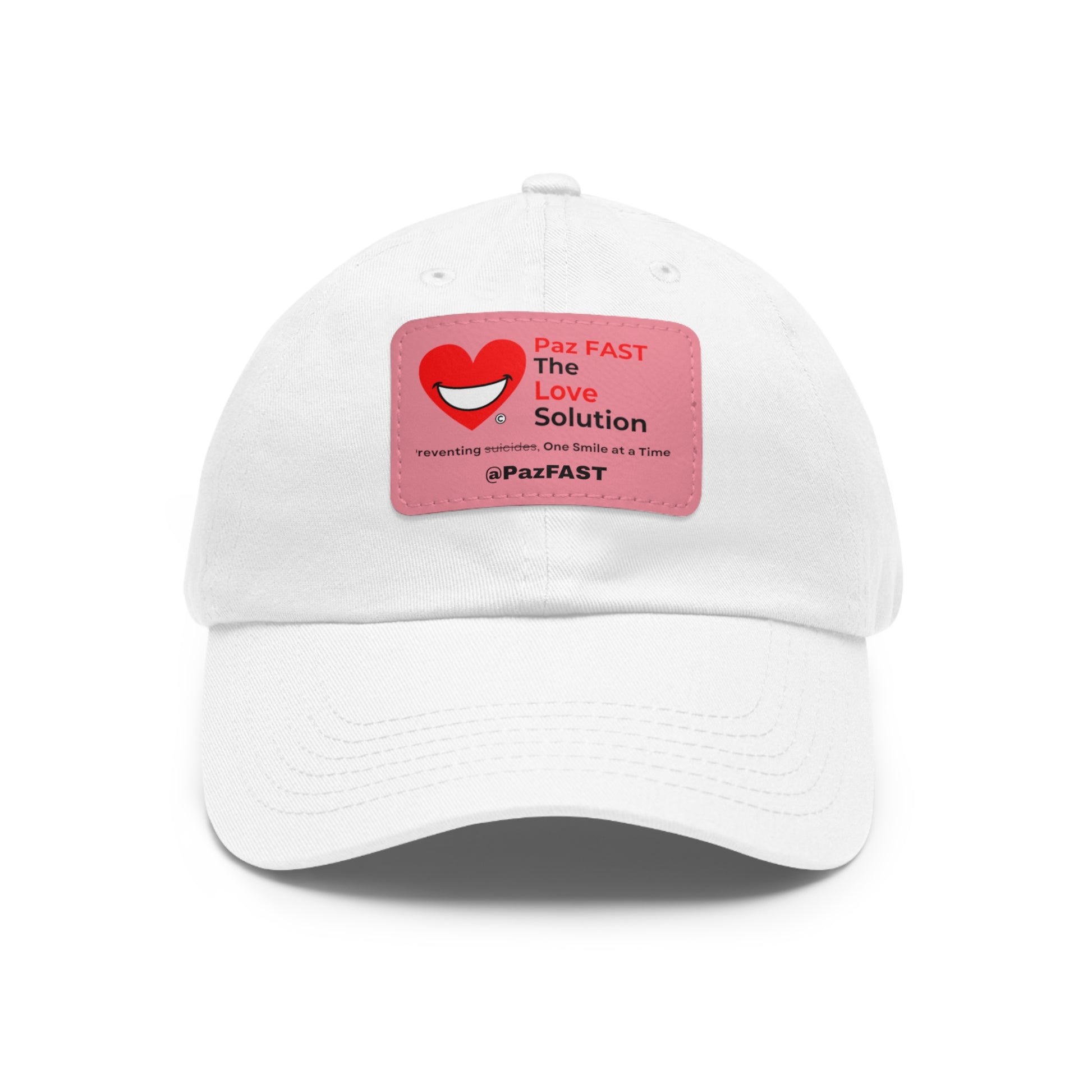 Dad Hat with Leather Patch (Rectangle) | Extend Total *Kindness with "Paz FAST, The Love Solution" - The Love Solution