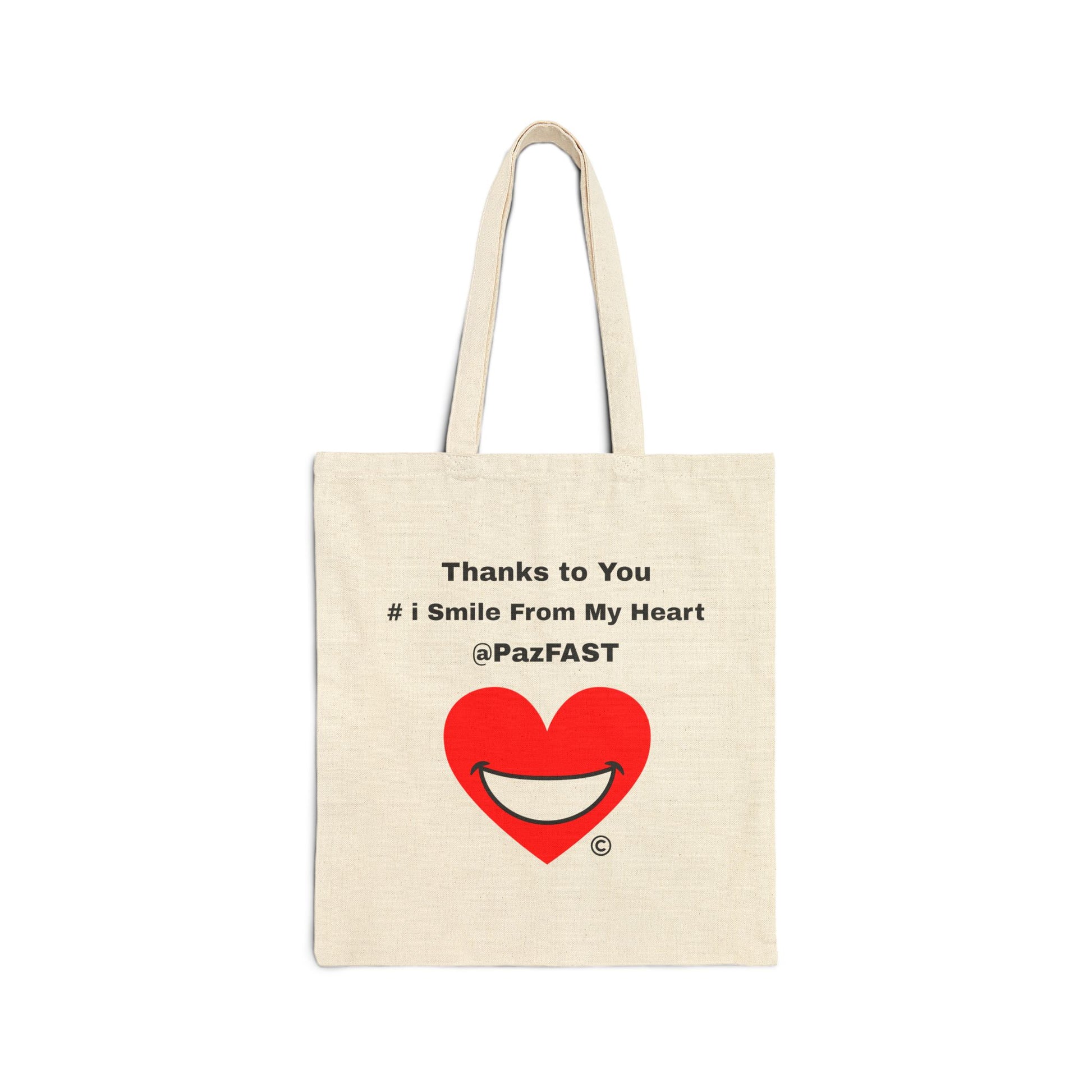 Cotton Canvas Tote Bag | Extend Total *Kindness with "Paz FAST, The Love Solution" - The Love Solution