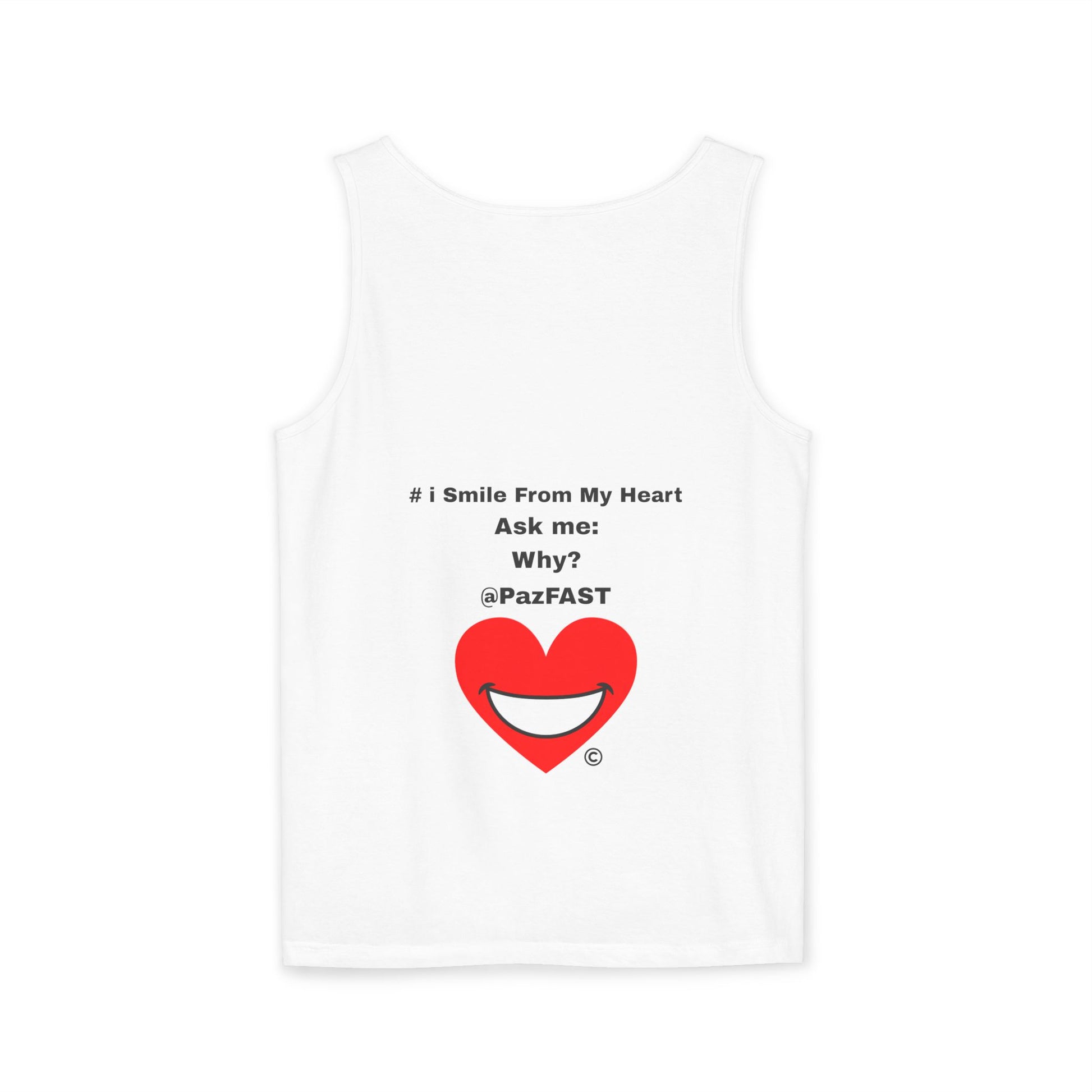 Unisex Garment-Dyed Tank Top | Extend Total *Kindness with "Paz FAST, The Love Solution" - The Love Solution