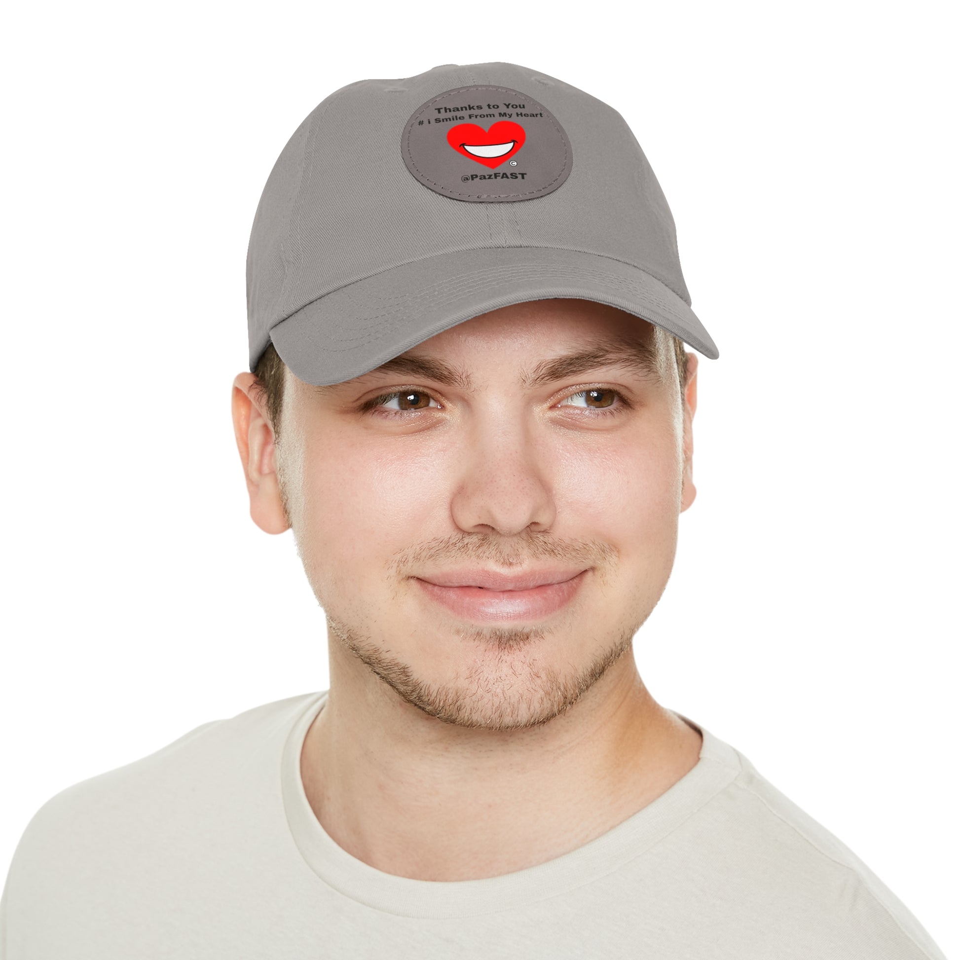 Dad Hat with Leather Patch (Round) | Extend Total *Kindness with "Paz FAST, The Love Solution" - The Love Solution