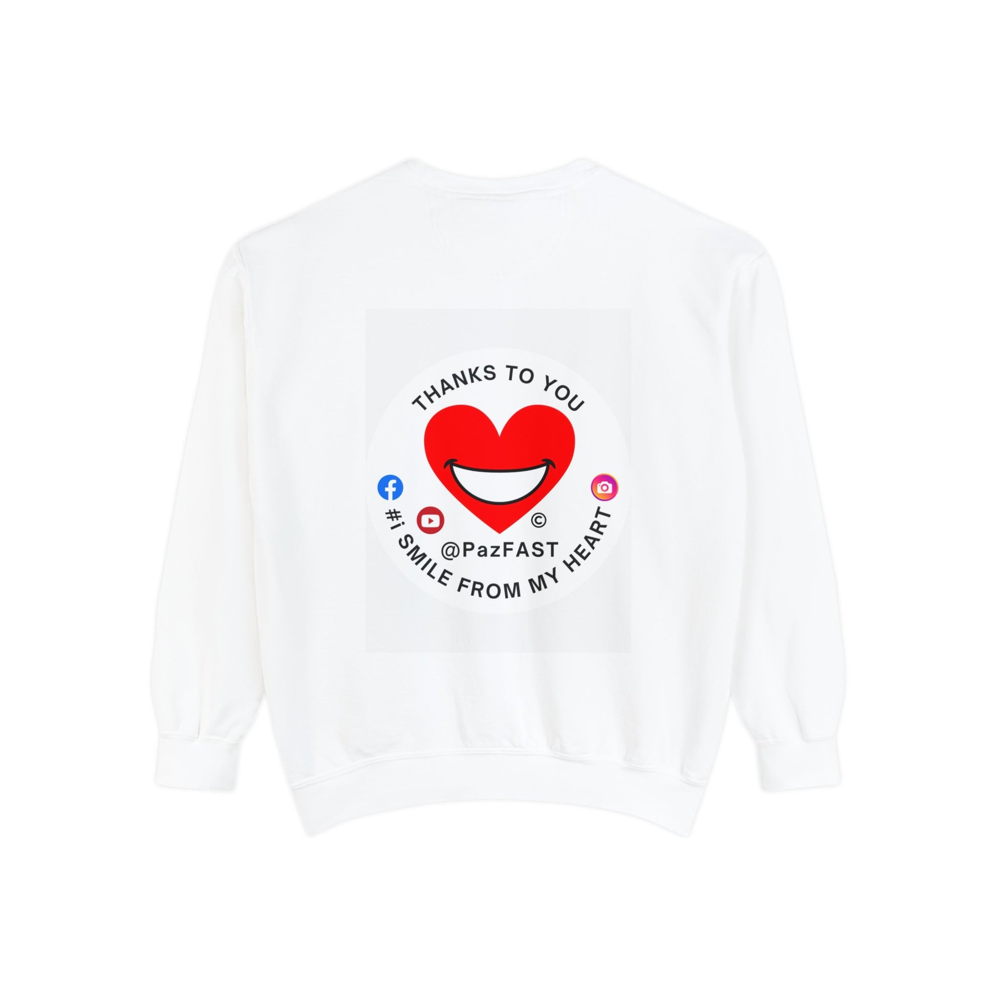 Unisex Garment-Dyed Sweatshirt | Extend Total *Kindness with "Paz FAST, The Love Solution" - The Love Solution