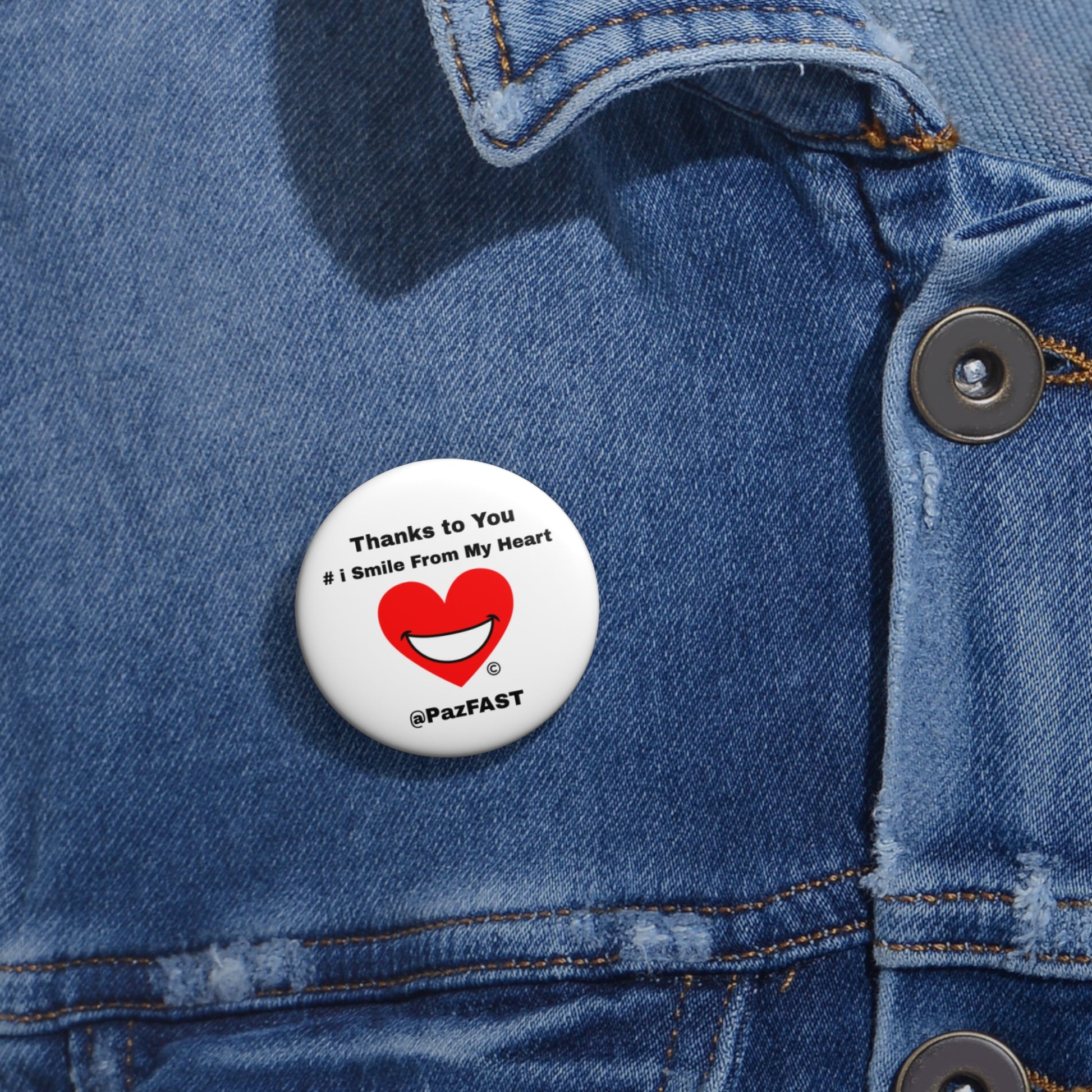 Custom Pin Buttons | Extend Total *Kindness with "Paz FAST, The Love Solution" - The Love Solution