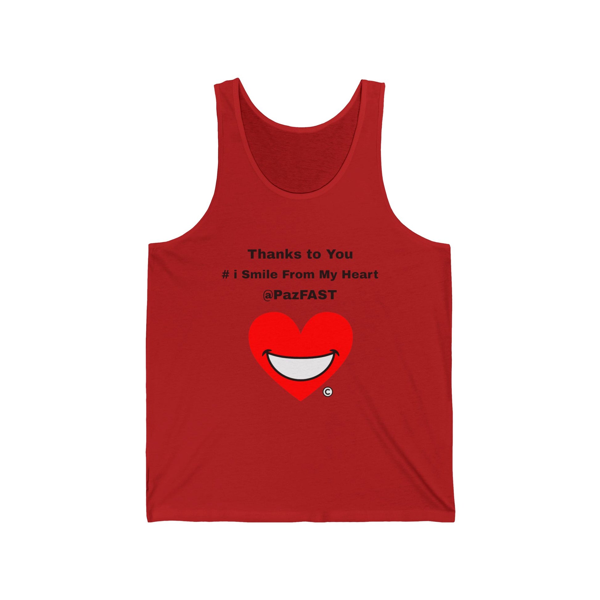 Unisex Jersey Tank | Extend Total *Kindness with "Paz FAST, The Love Solution" - The Love Solution