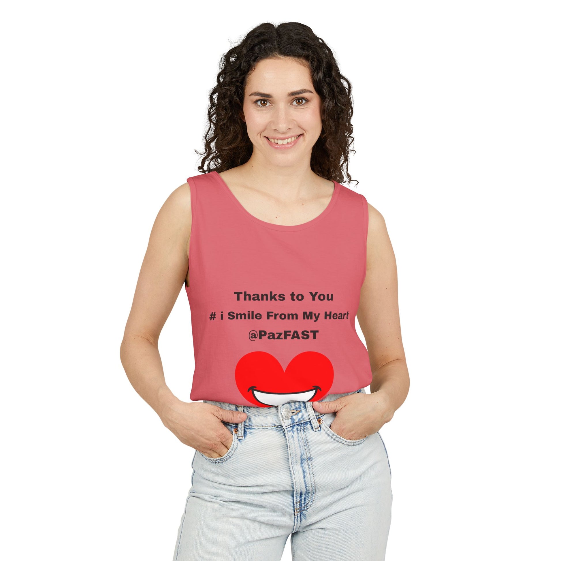 Unisex Garment-Dyed Tank Top | Extend Total *Kindness with "Paz FAST, The Love Solution" - The Love Solution