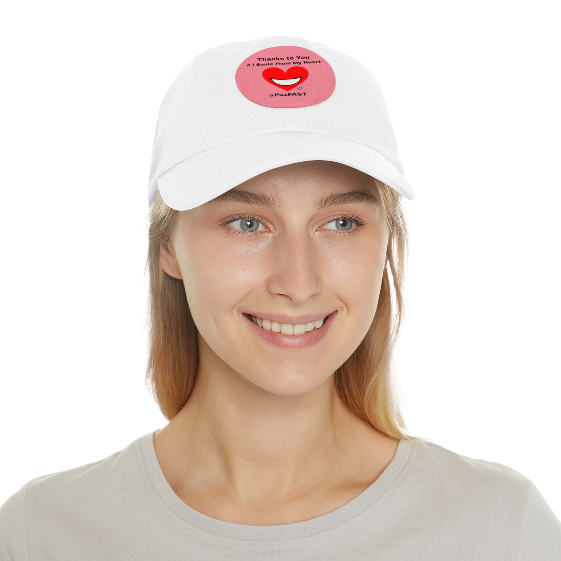 Dad Hat with Leather Patch (Round) | Extend Total *Kindness with "Paz FAST, The Love Solution" - The Love Solution