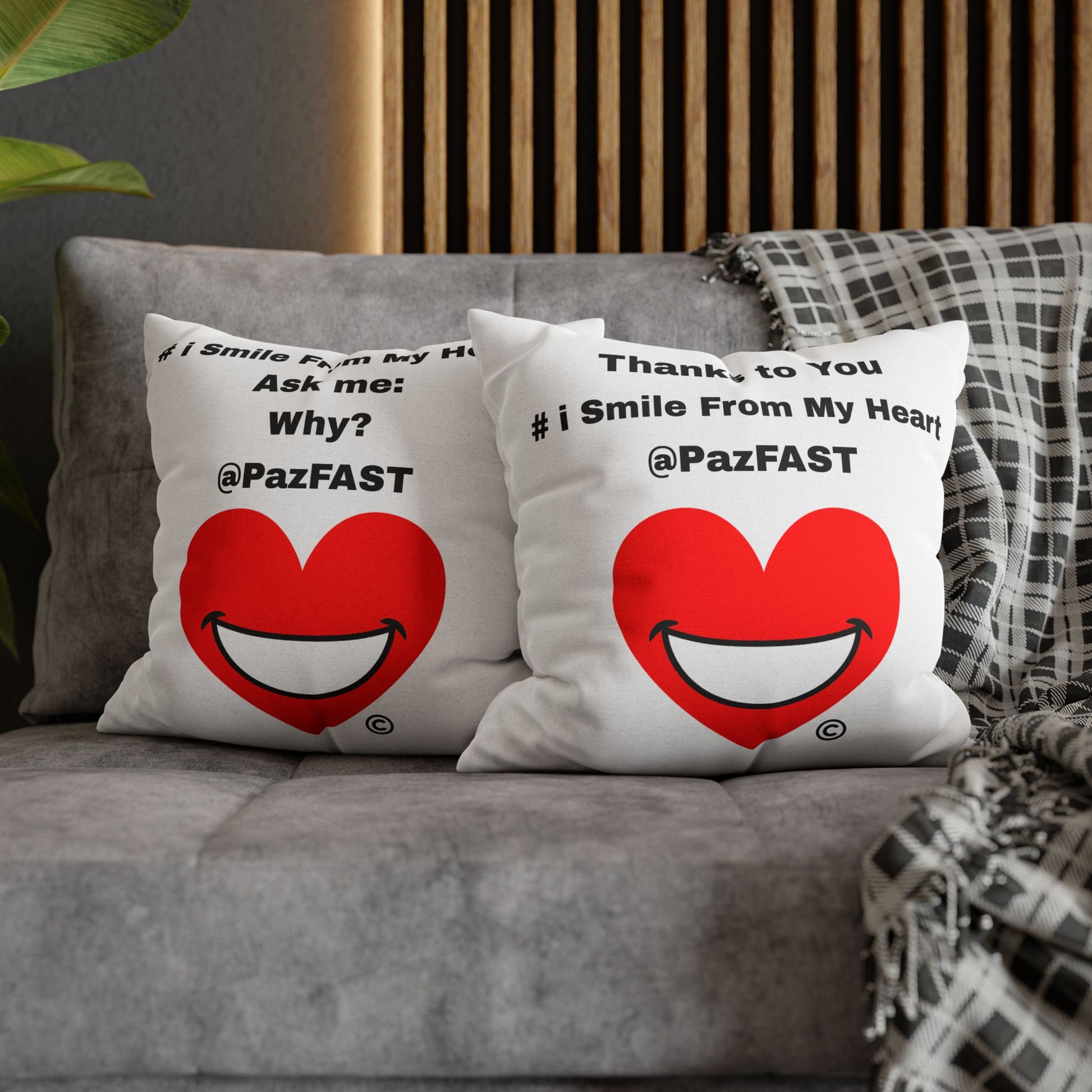 Spun Polyester Square Pillowcase | Extend Total *Kindness with "Paz FAST, The Love Solution" - The Love Solution