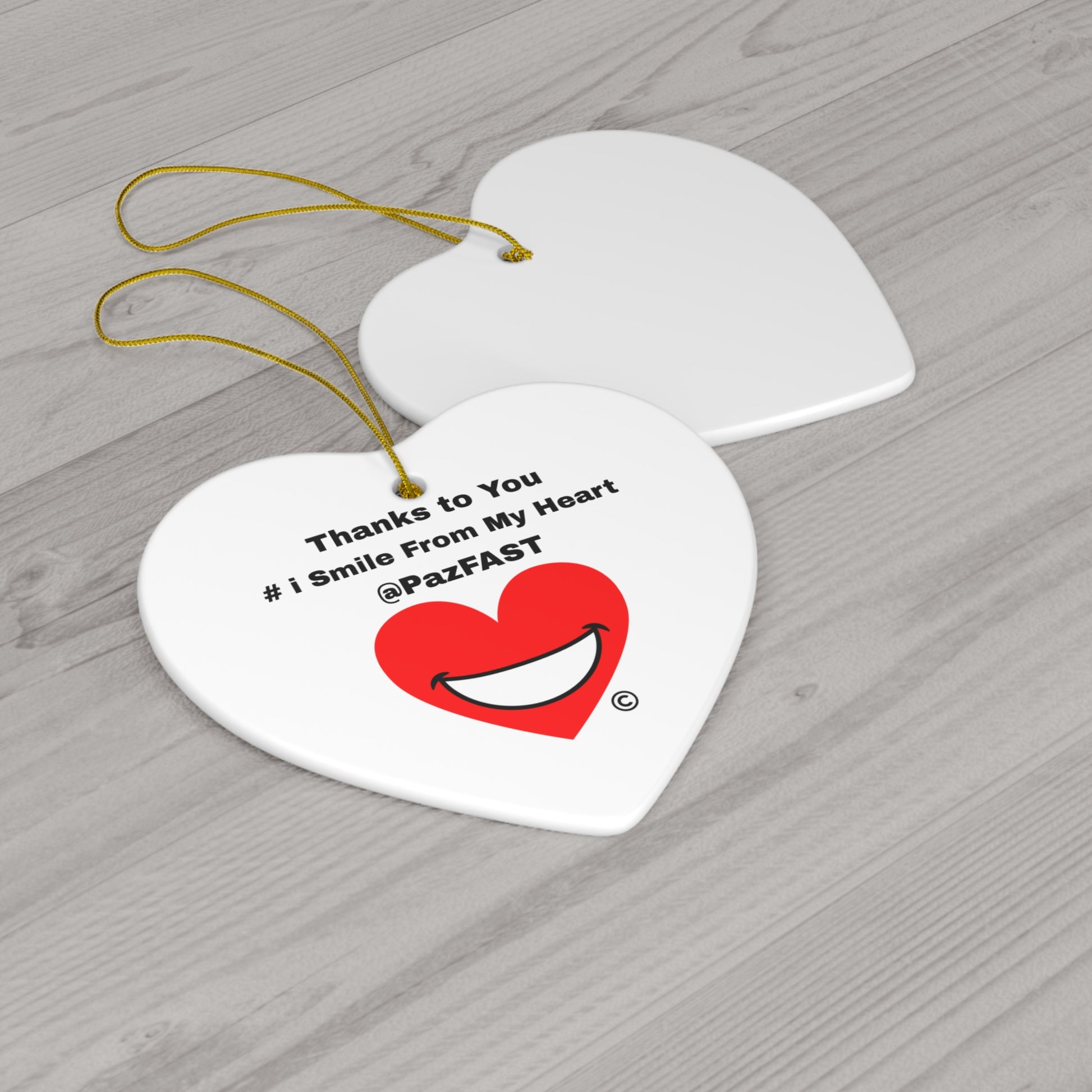 Ceramic Ornament, 4 Shapes | Extend Total *Kindness with "Paz FAST, The Love Solution" - The Love Solution