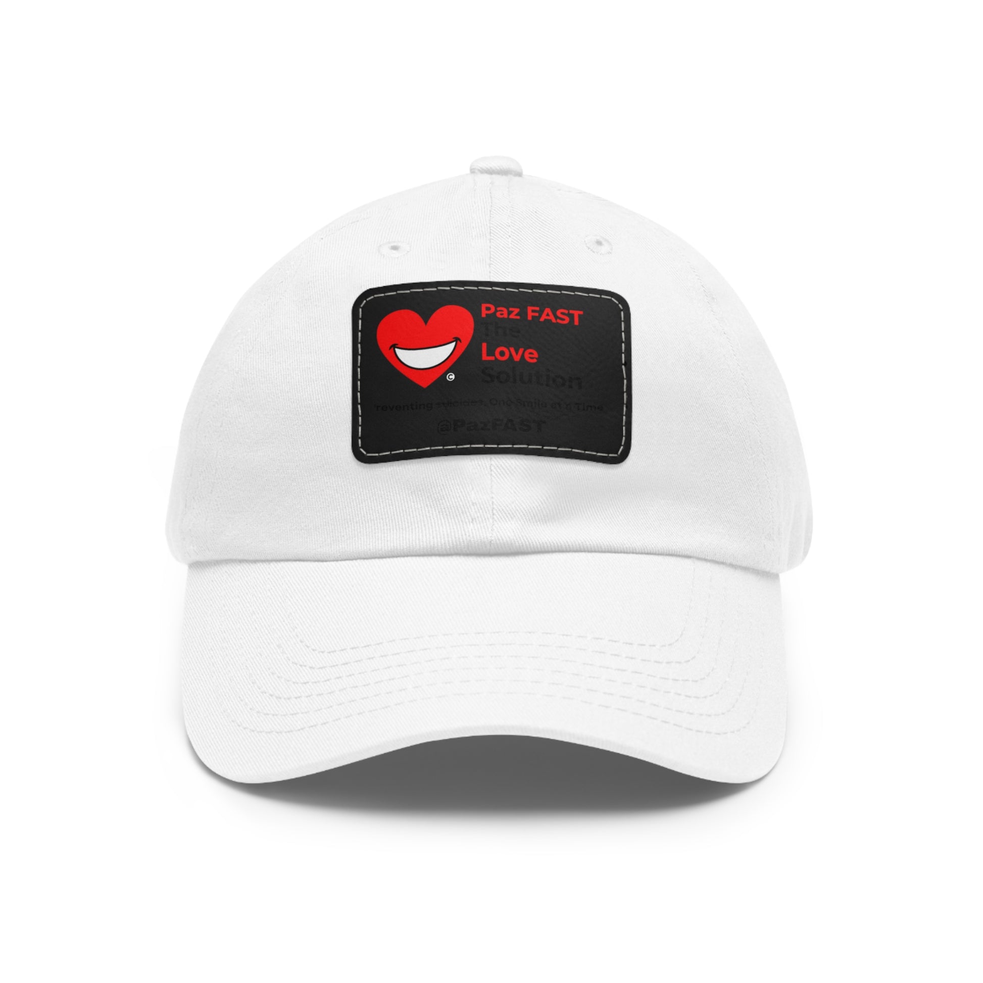 Dad Hat with Leather Patch (Rectangle) | Extend Total *Kindness with "Paz FAST, The Love Solution" - The Love Solution