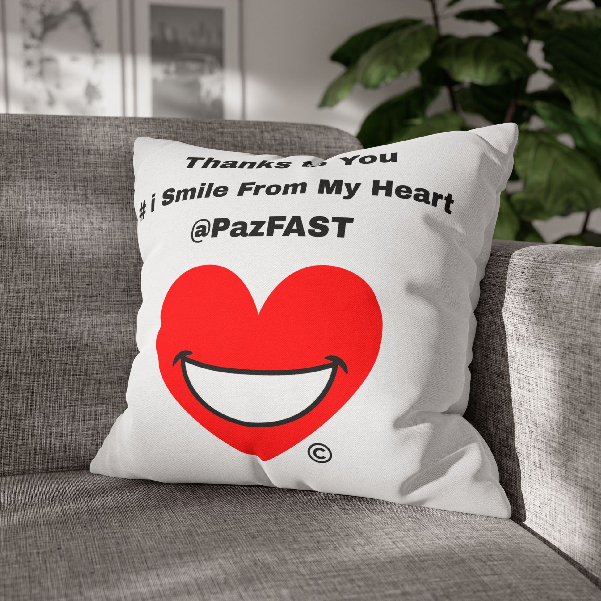 Spun Polyester Square Pillowcase | Extend Total *Kindness with "Paz FAST, The Love Solution" - The Love Solution