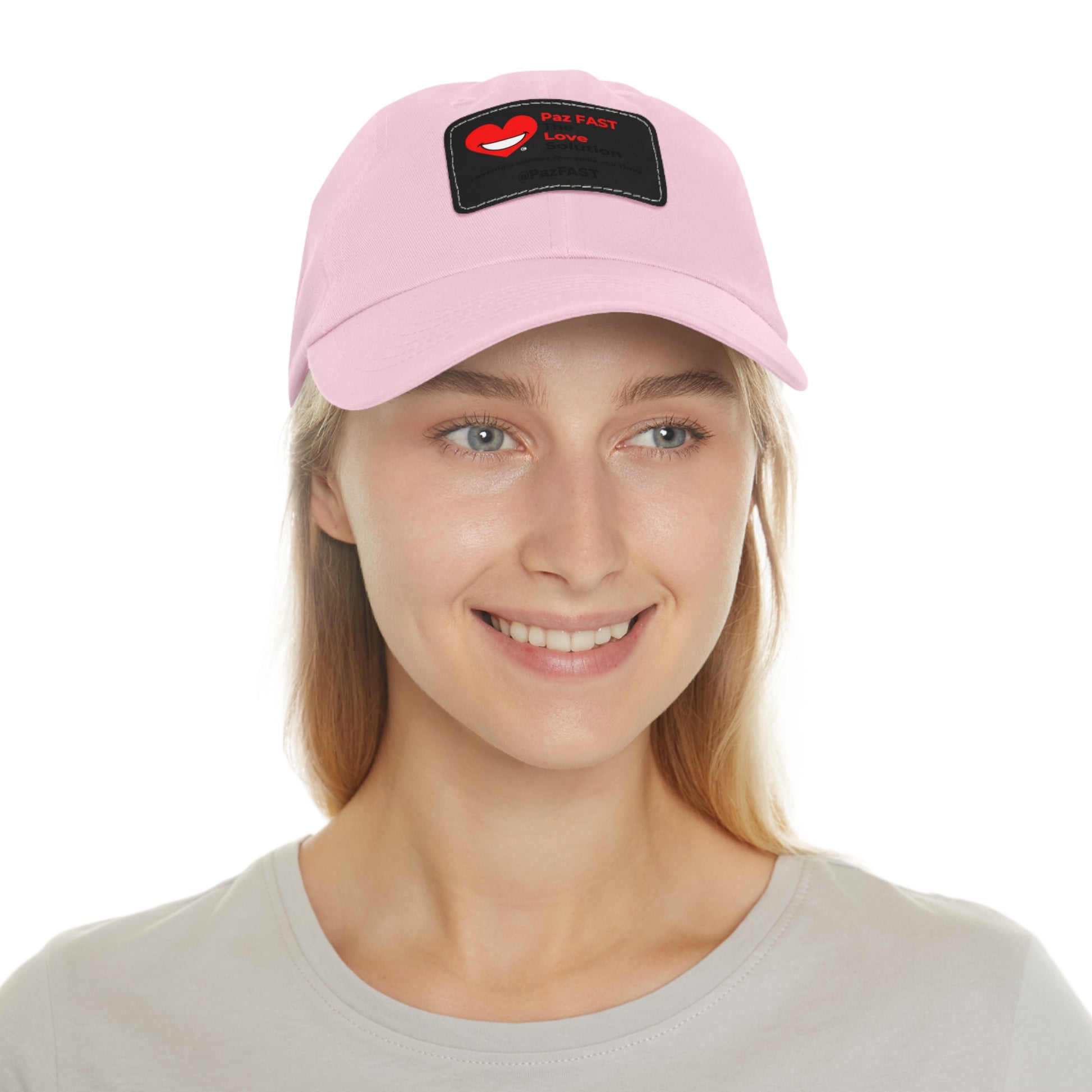 Dad Hat with Leather Patch (Rectangle) | Extend Total *Kindness with "Paz FAST, The Love Solution" - The Love Solution