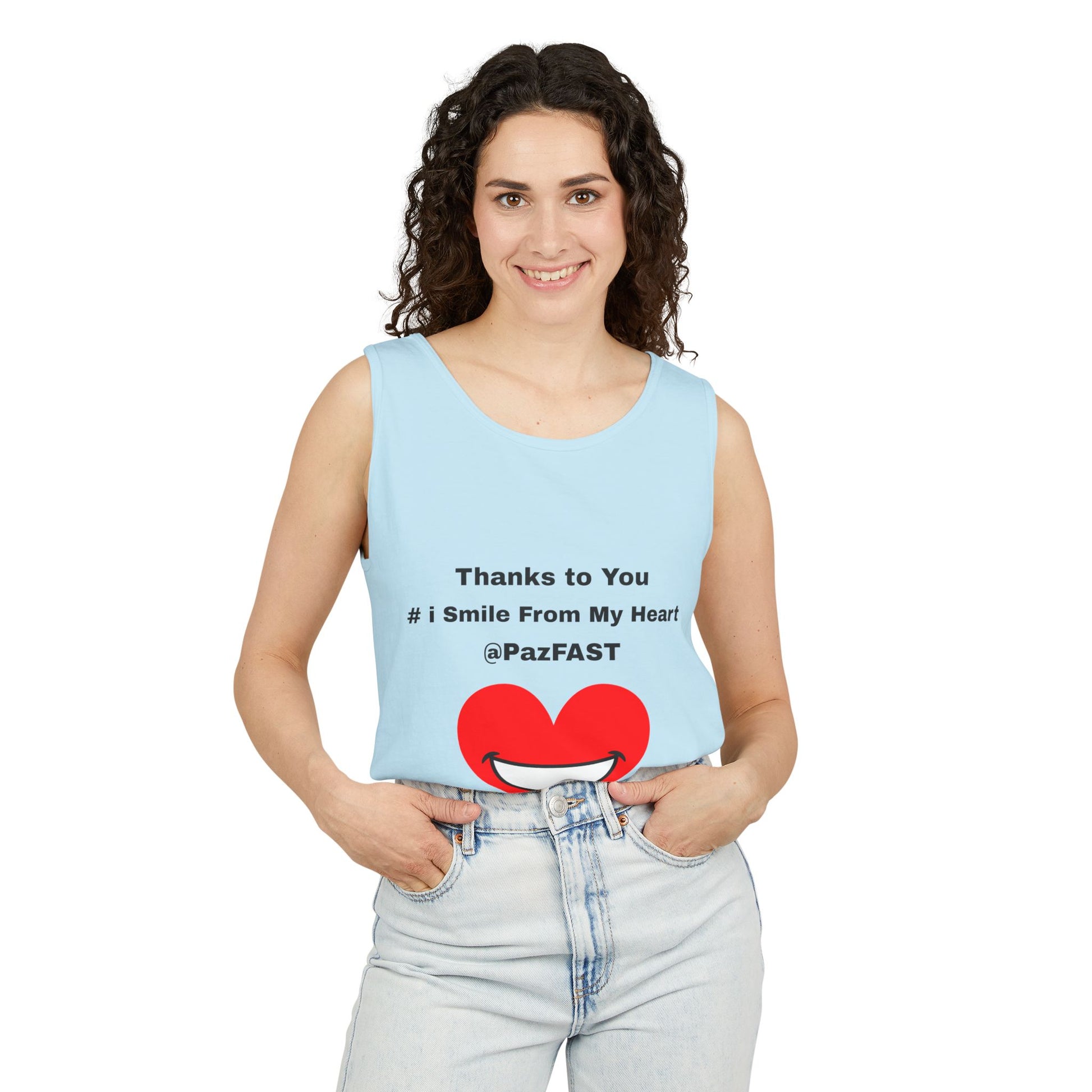 Unisex Garment-Dyed Tank Top | Extend Total *Kindness with "Paz FAST, The Love Solution" - The Love Solution