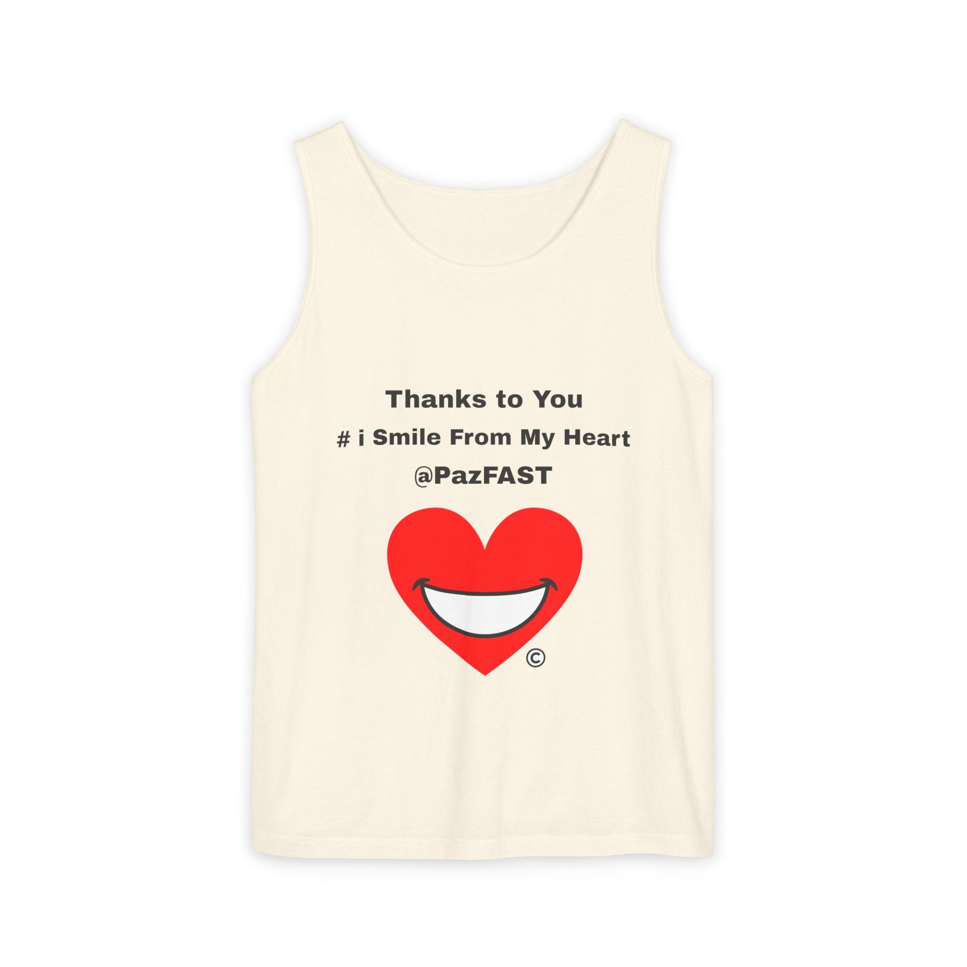 Unisex Garment-Dyed Tank Top | Extend Total *Kindness with "Paz FAST, The Love Solution" - The Love Solution