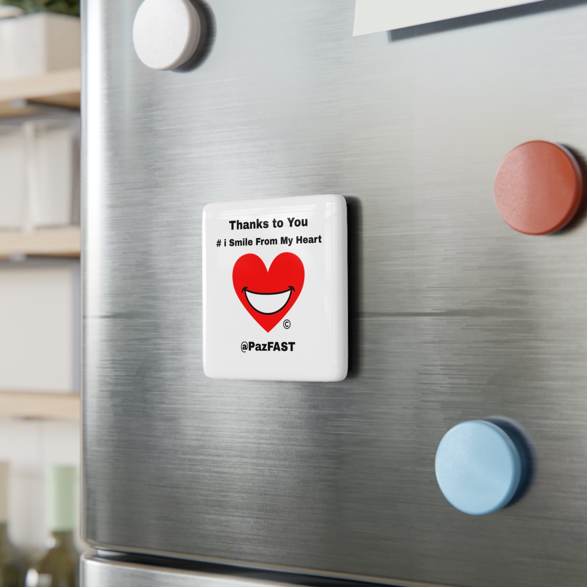 Porcelain Magnet, Square | Extend Total *Kindness with "Paz FAST, The Love Solution" - The Love Solution