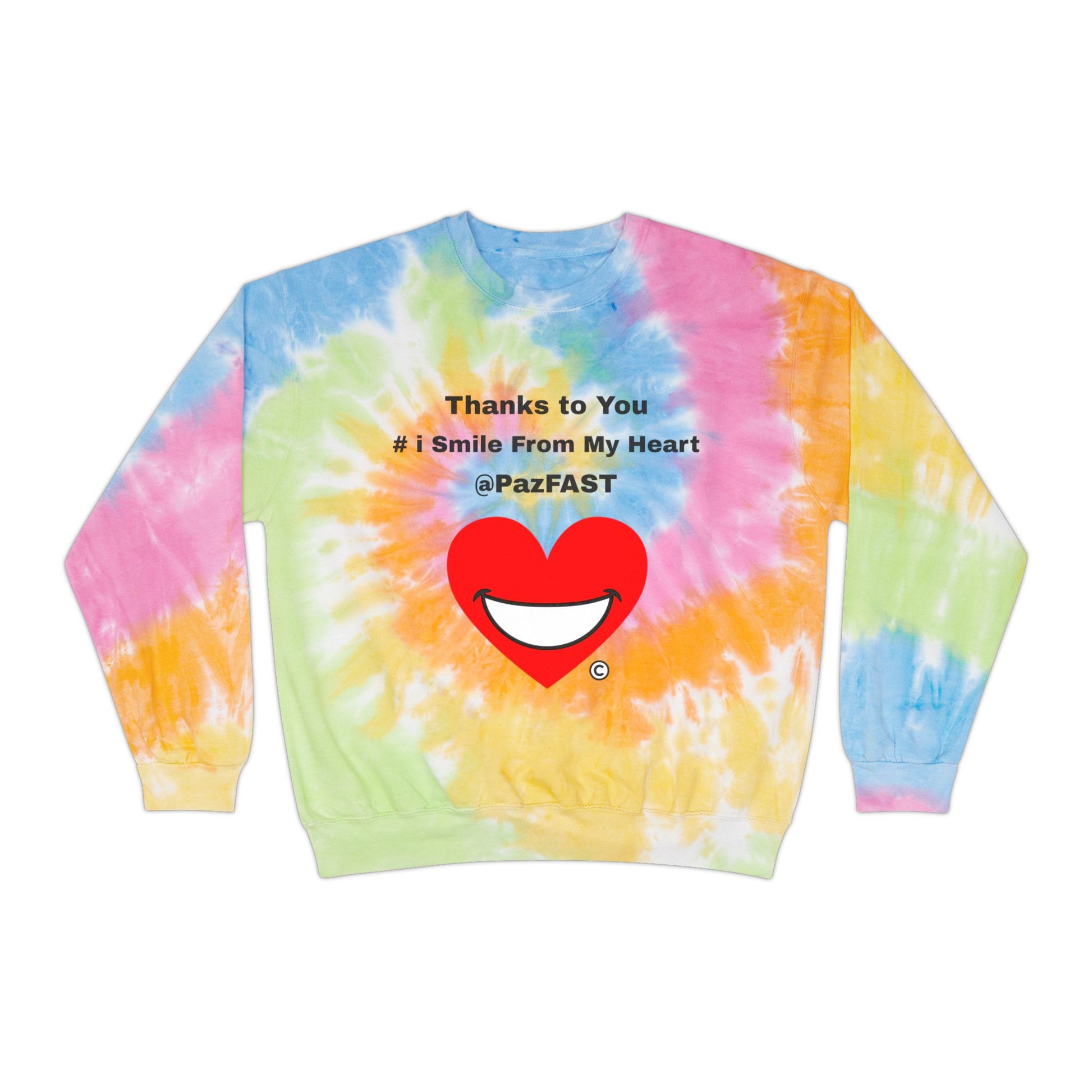 Unisex Tie-Dye Sweatshirt | Extend Total *Kindness with "Paz FAST, The Love Solution" - The Love Solution