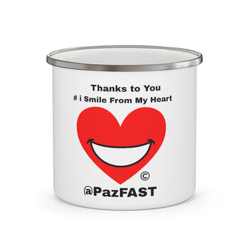 Enamel Camping Mug | Extend Total *Kindness with "Paz FAST, The Love Solution" - The Love Solution