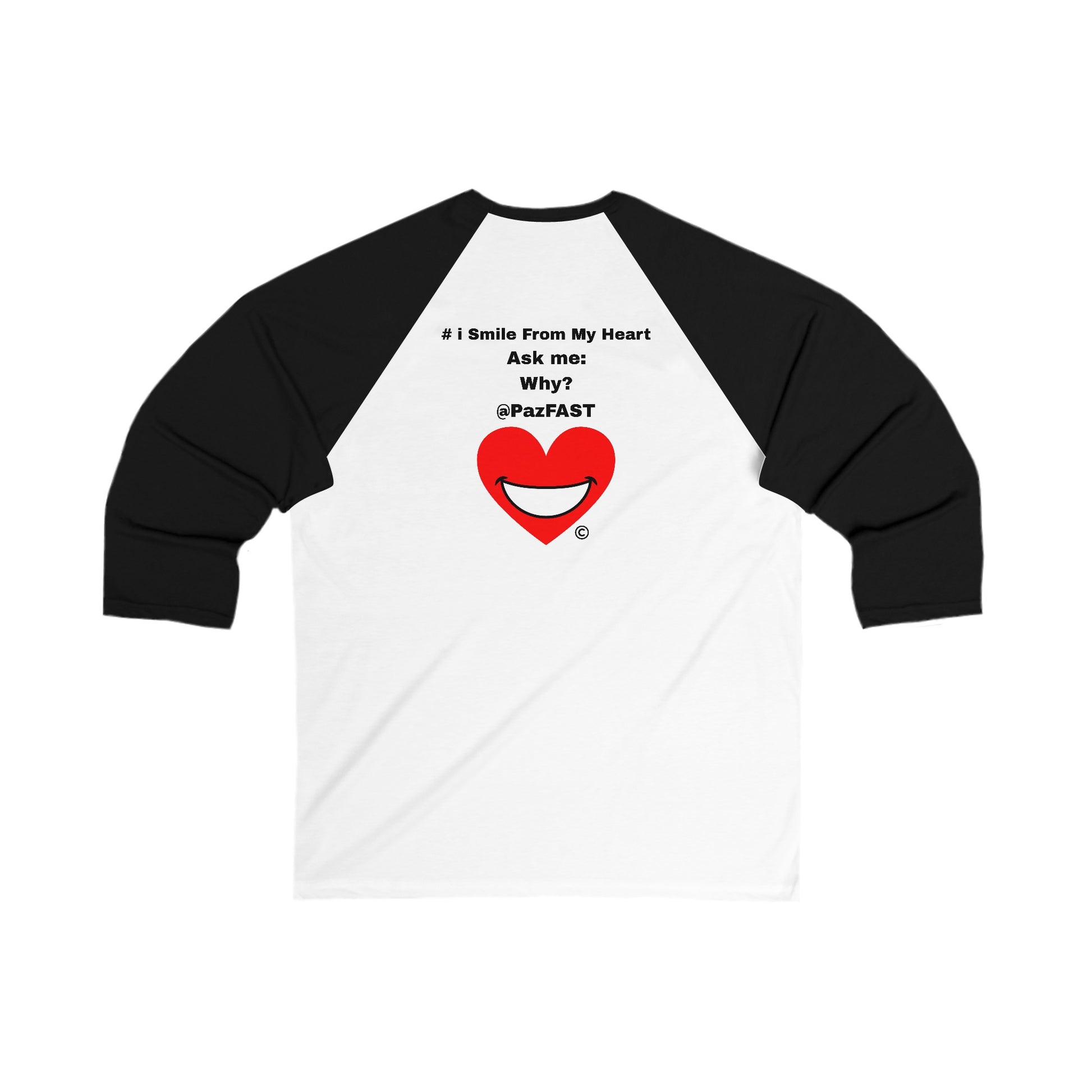 Unisex 3\4 Sleeve Baseball Tee | Extend Total *Kindness with "Paz FAST, The Love Solution" - The Love Solution