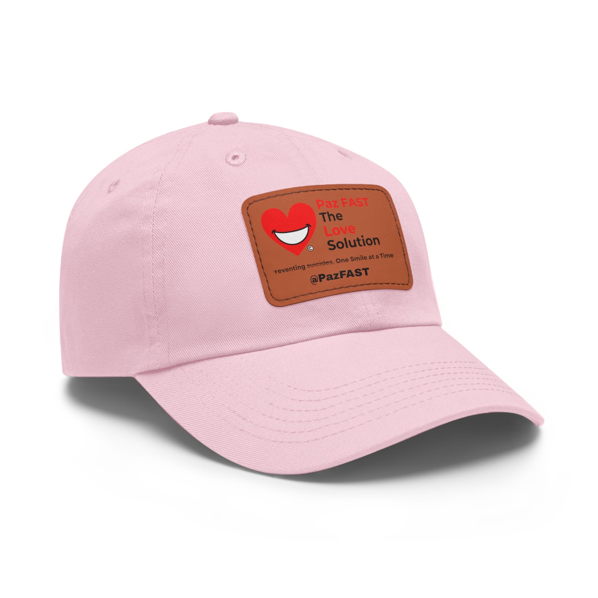 Dad Hat with Leather Patch (Rectangle) | Extend Total *Kindness with "Paz FAST, The Love Solution" - The Love Solution