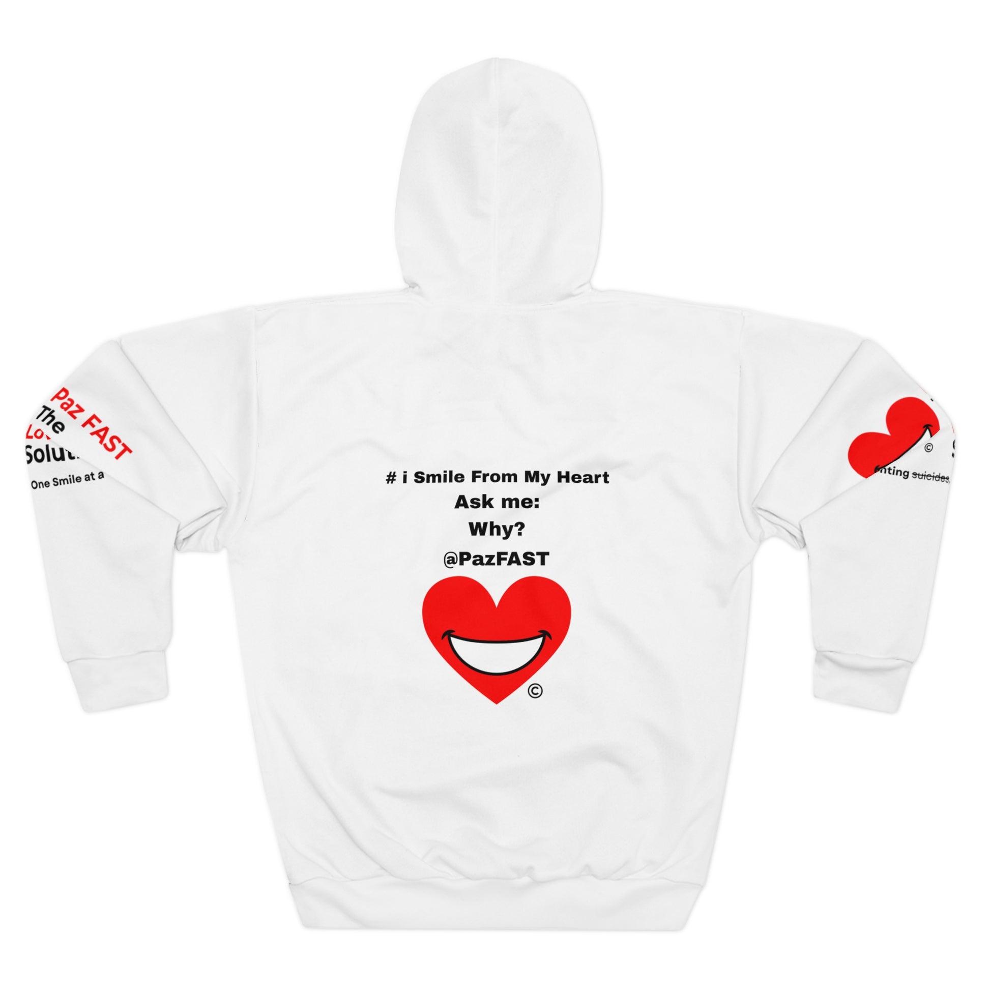 Unisex Pullover Hoodie (AOP) | Extend Total *Kindness with "Paz FAST, The Love Solution" - The Love Solution