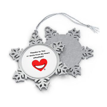 Pewter Snowflake Ornament | Extend Total *Kindness with "Paz FAST, The Love Solution" - The Love Solution