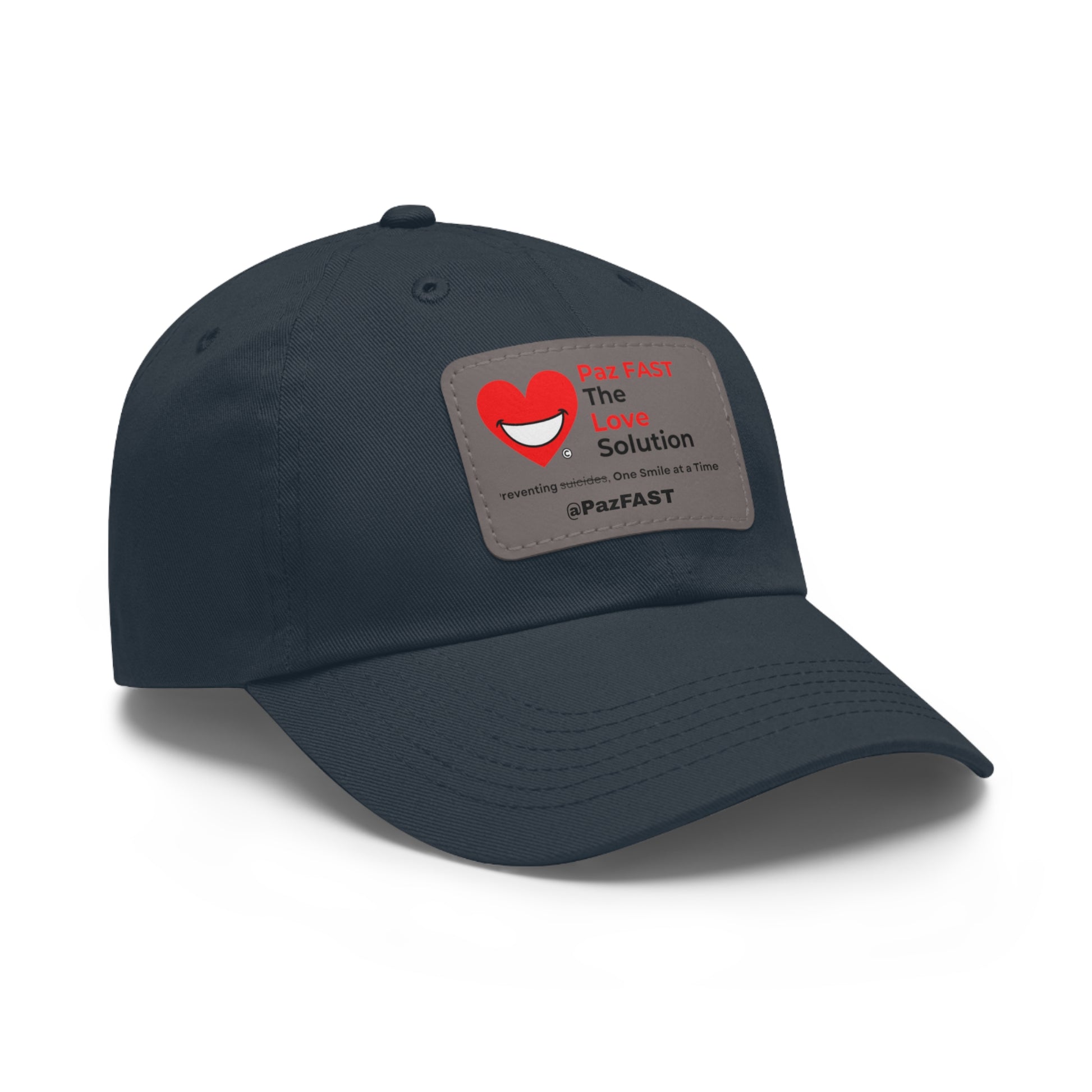 Dad Hat with Leather Patch (Rectangle) | Extend Total *Kindness with "Paz FAST, The Love Solution" - The Love Solution