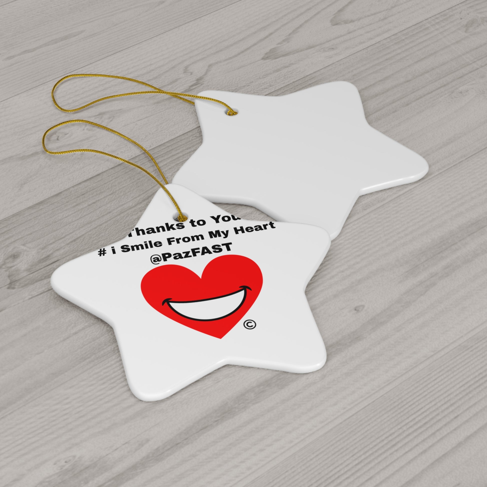 Ceramic Ornament, 4 Shapes | Extend Total *Kindness with "Paz FAST, The Love Solution" - The Love Solution