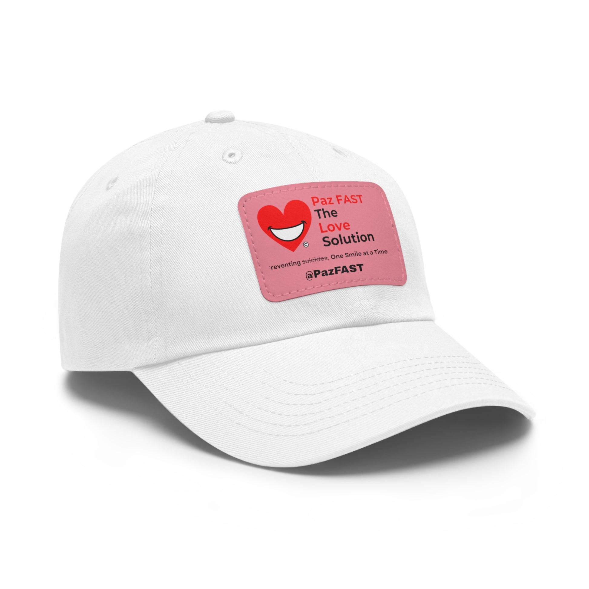 Dad Hat with Leather Patch (Rectangle) | Extend Total *Kindness with "Paz FAST, The Love Solution" - The Love Solution