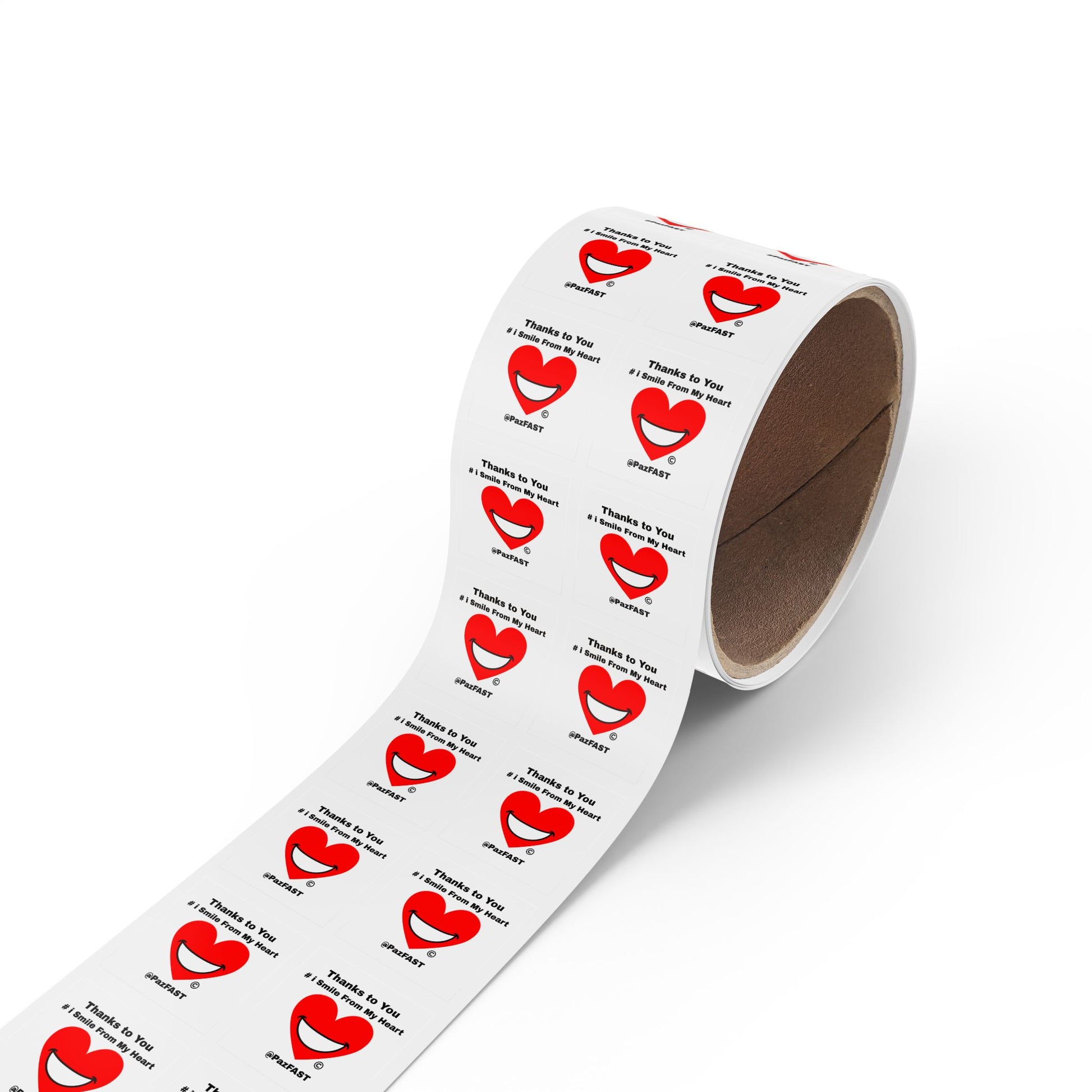 Square Sticker Label Rolls | Extend Total *Kindness with "Paz FAST, The Love Solution" - The Love Solution