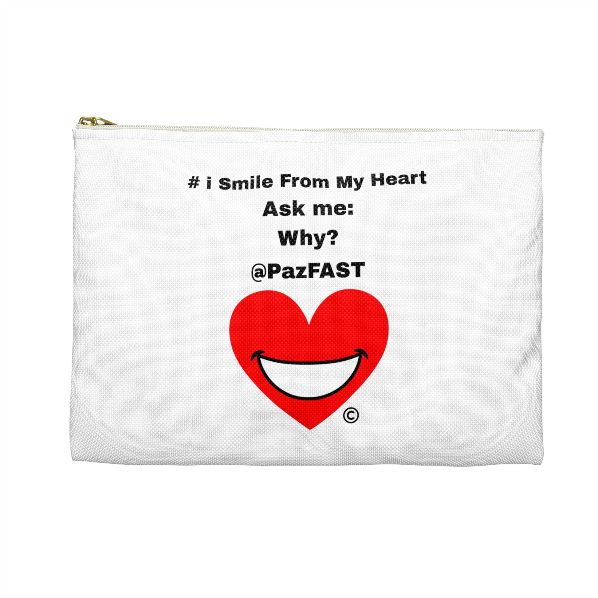 Flat Accessory Pouch 100% Polyester | Extend Total *Kindness with "Paz FAST, The Love Solution" - The Love Solution