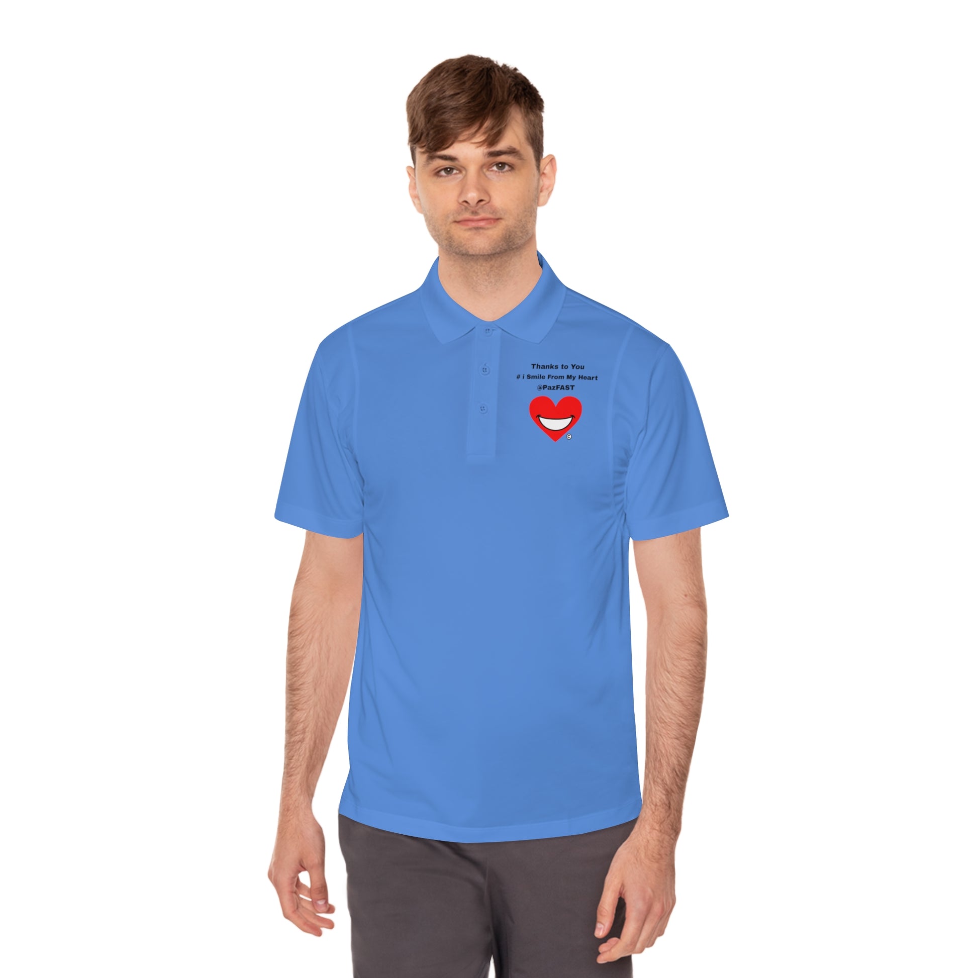 Men's Sport Polo Shirt | Extend Total *Kindness with "Paz FAST, The Love Solution" - The Love Solution