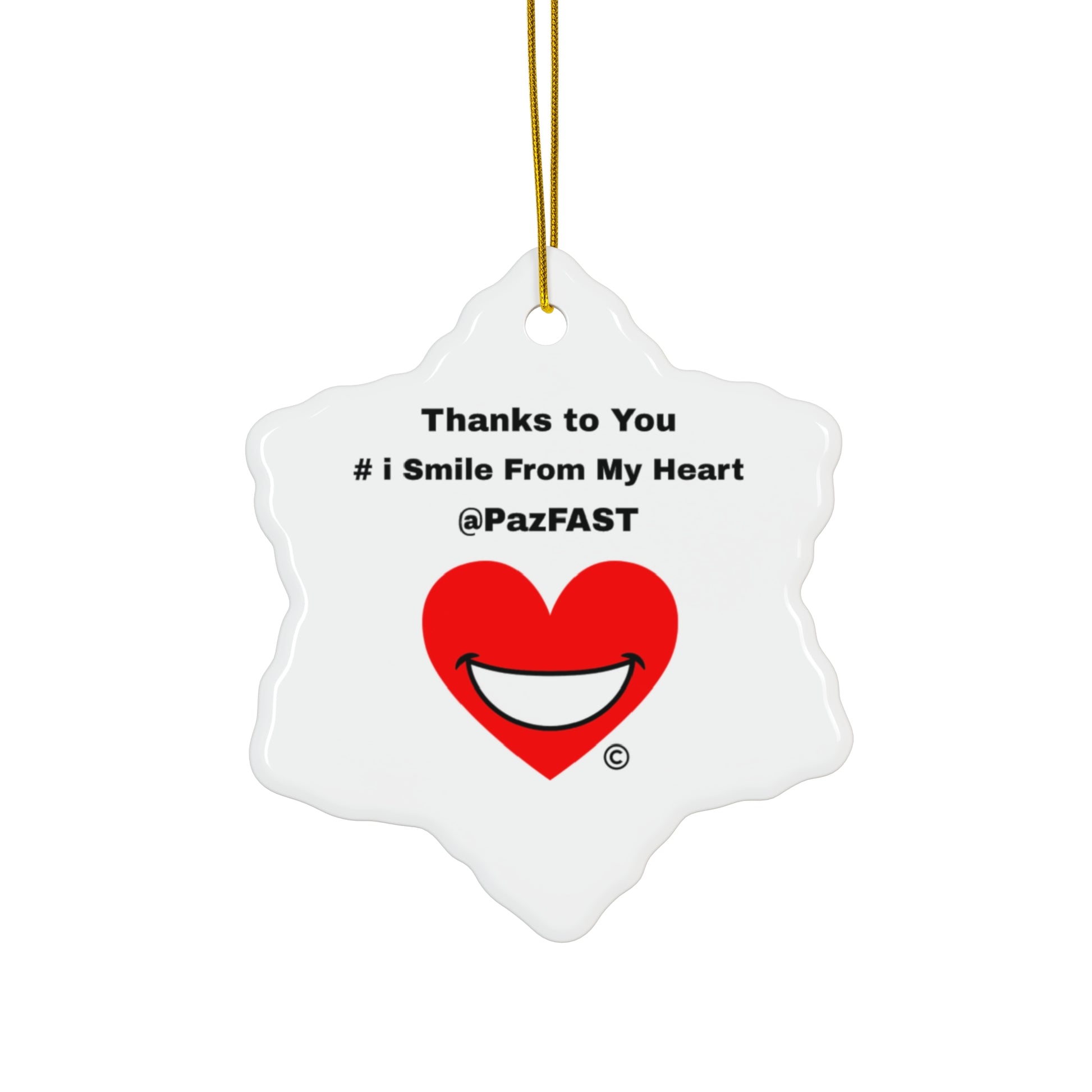 Ceramic Ornament, 4 Shapes | Extend Total *Kindness with "Paz FAST, The Love Solution" - The Love Solution