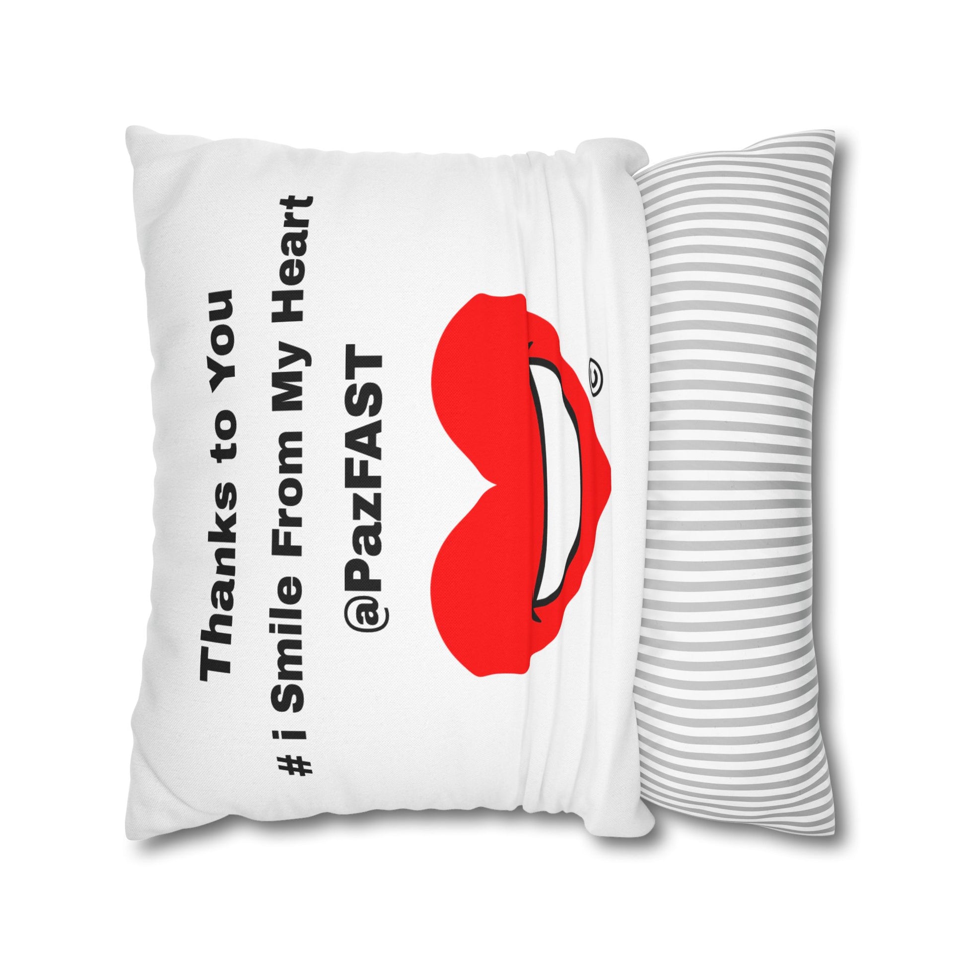 Spun Polyester Square Pillowcase | Extend Total *Kindness with "Paz FAST, The Love Solution" - The Love Solution