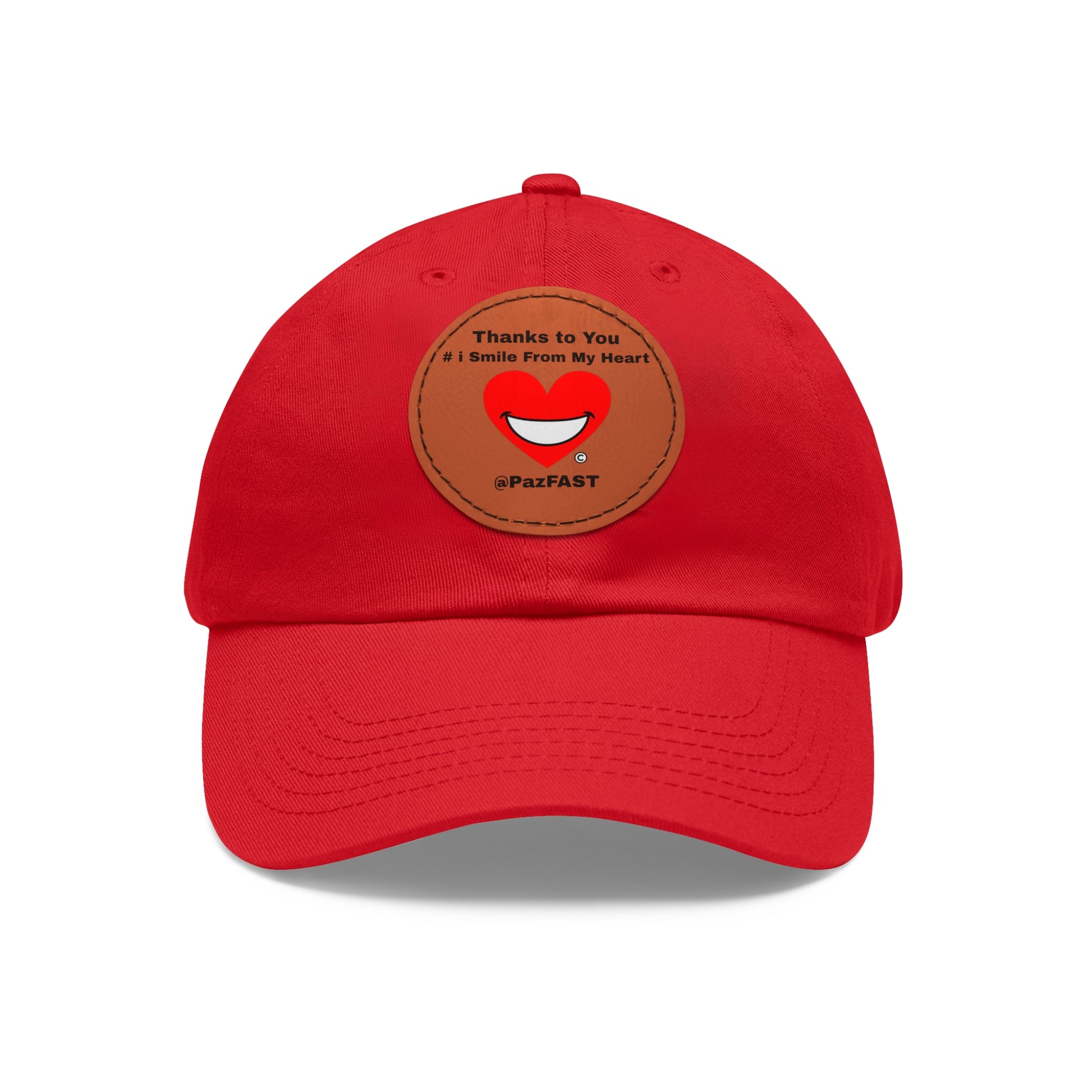 Dad Hat with Leather Patch (Round) | Extend Total *Kindness with "Paz FAST, The Love Solution" - The Love Solution