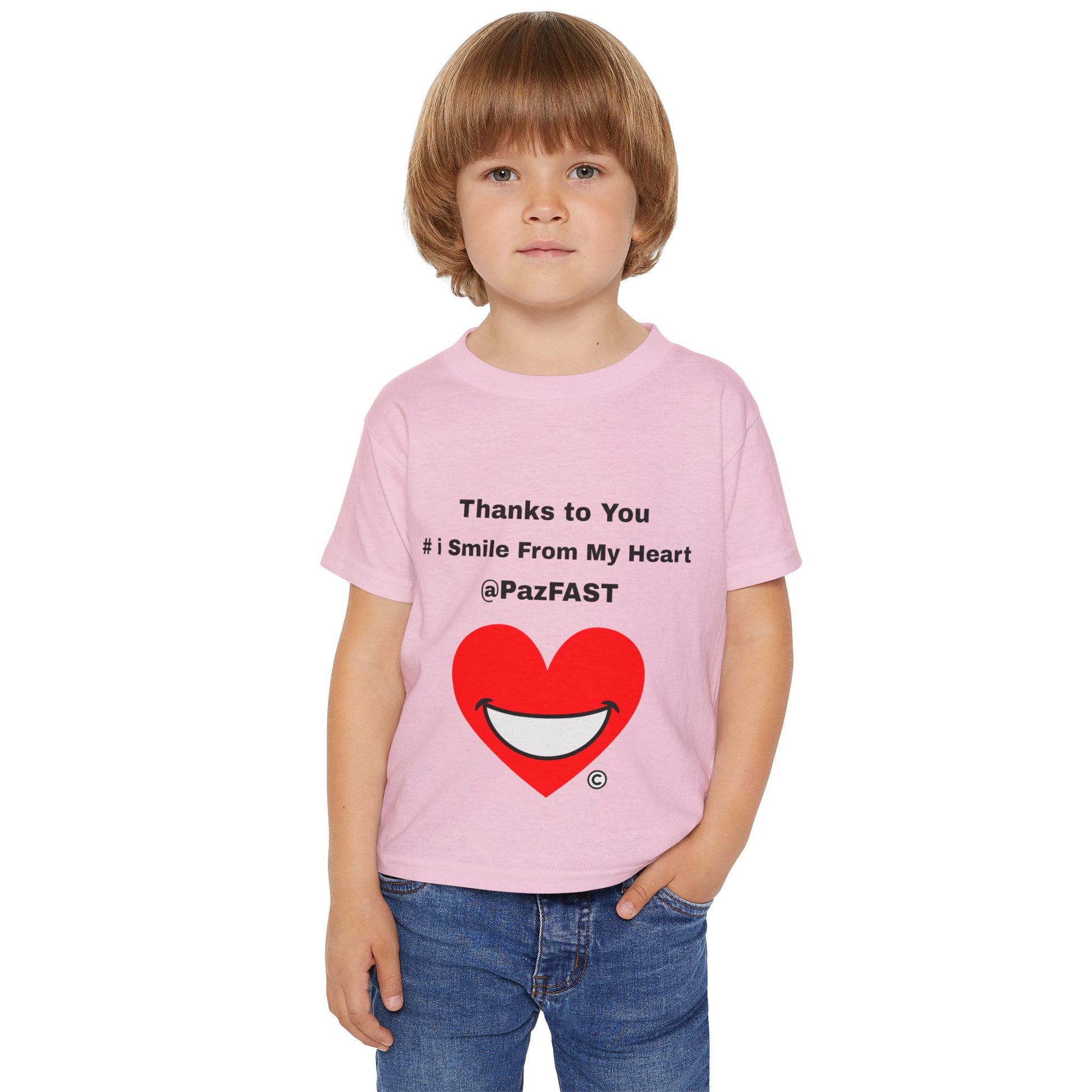 Heavy Cotton™ Toddler T-shirt | Extend Total *Kindness with "Paz FAST, The Love Solution" - The Love Solution