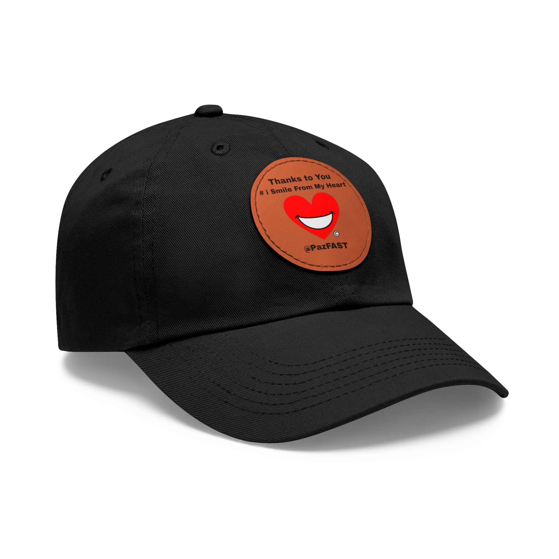 Dad Hat with Leather Patch (Round) | Extend Total *Kindness with "Paz FAST, The Love Solution" - The Love Solution