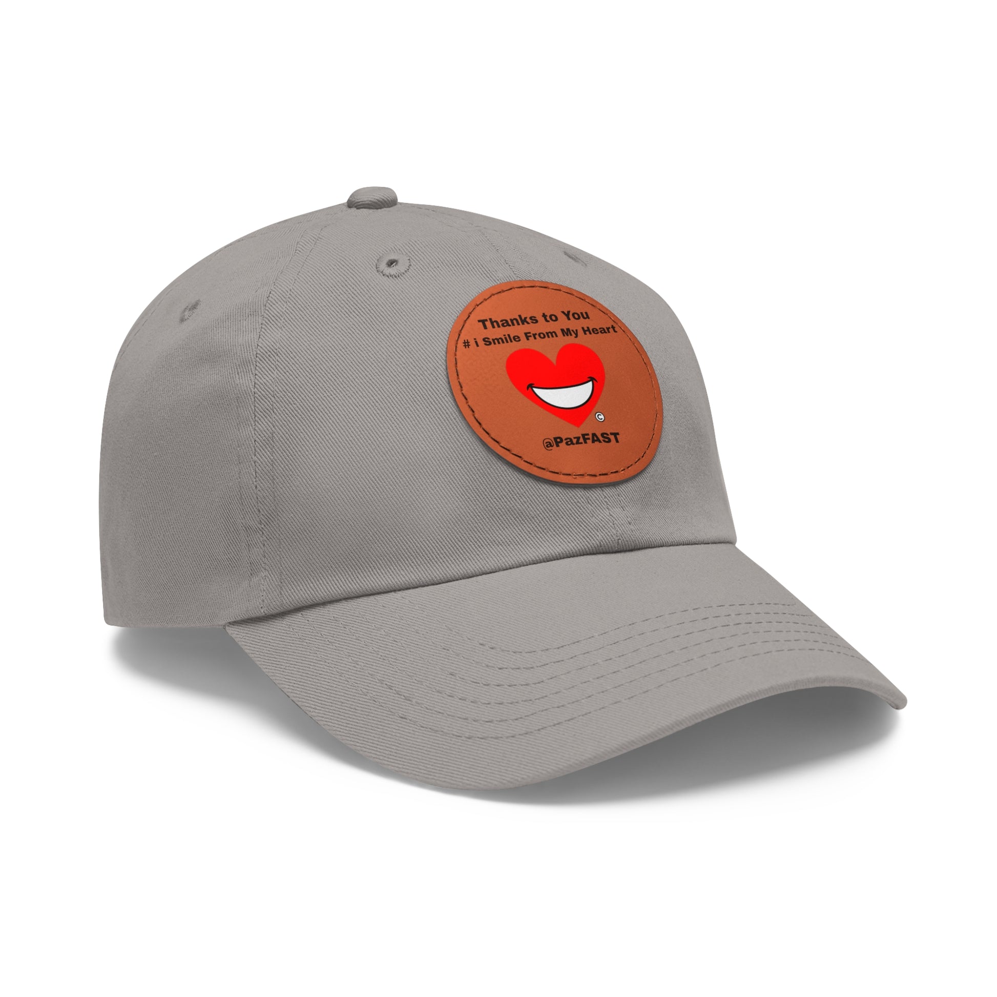 Dad Hat with Leather Patch (Round) | Extend Total *Kindness with "Paz FAST, The Love Solution" - The Love Solution