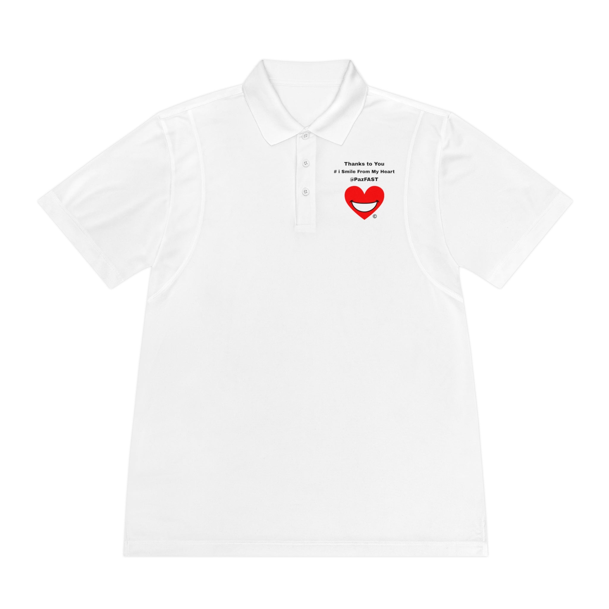 Men's Sport Polo Shirt | Extend Total *Kindness with "Paz FAST, The Love Solution" - The Love Solution