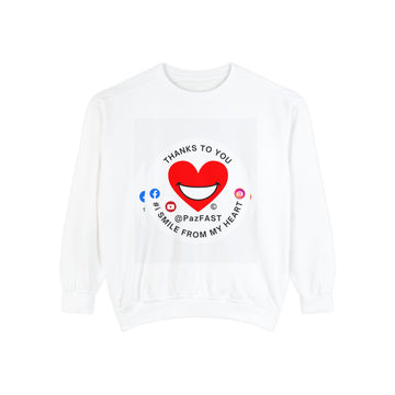 Unisex Garment-Dyed Sweatshirt | Extend Total *Kindness with "Paz FAST, The Love Solution" - The Love Solution