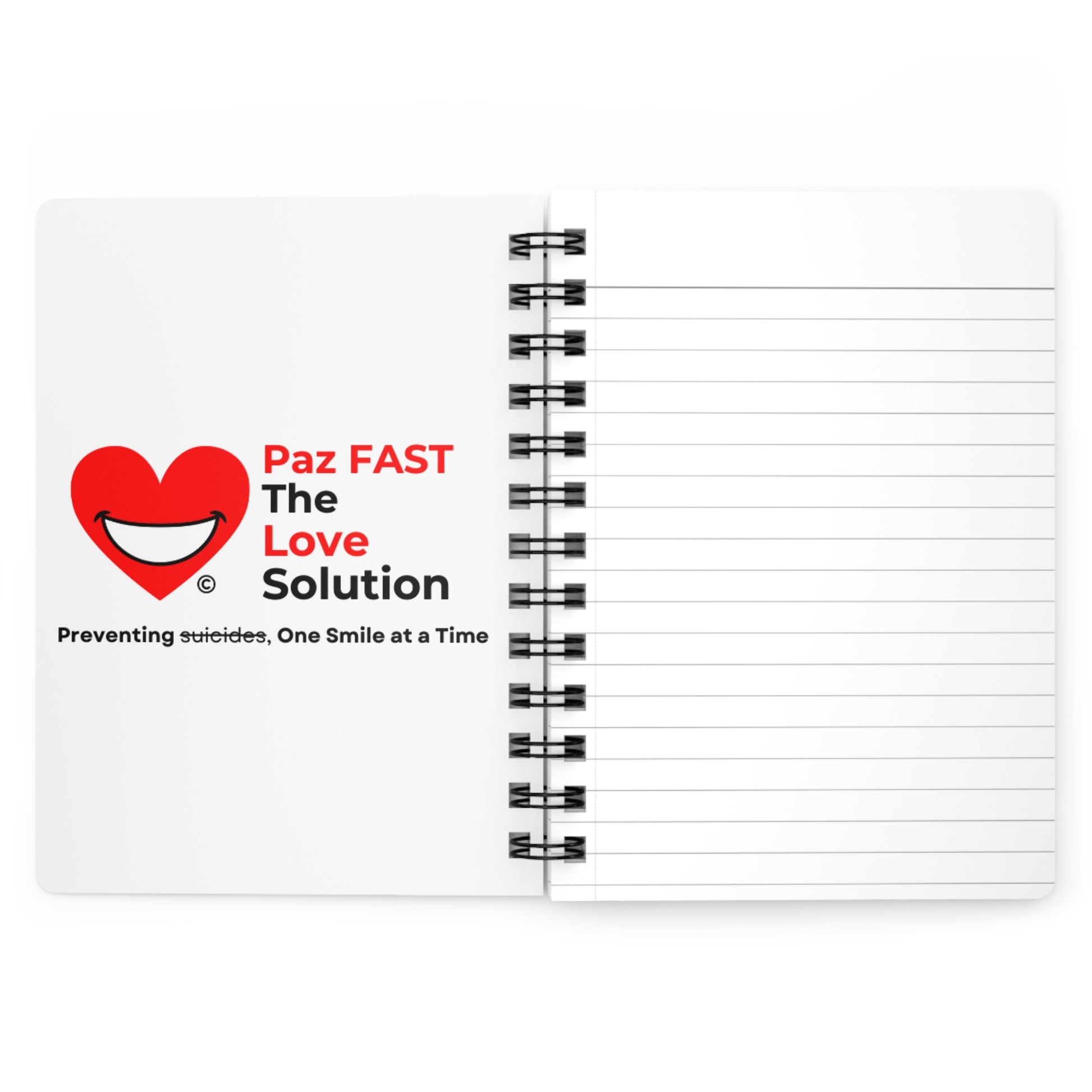 Spiral Bound Journal | Extend Total *Kindness with "Paz FAST, The Love Solution" - The Love Solution