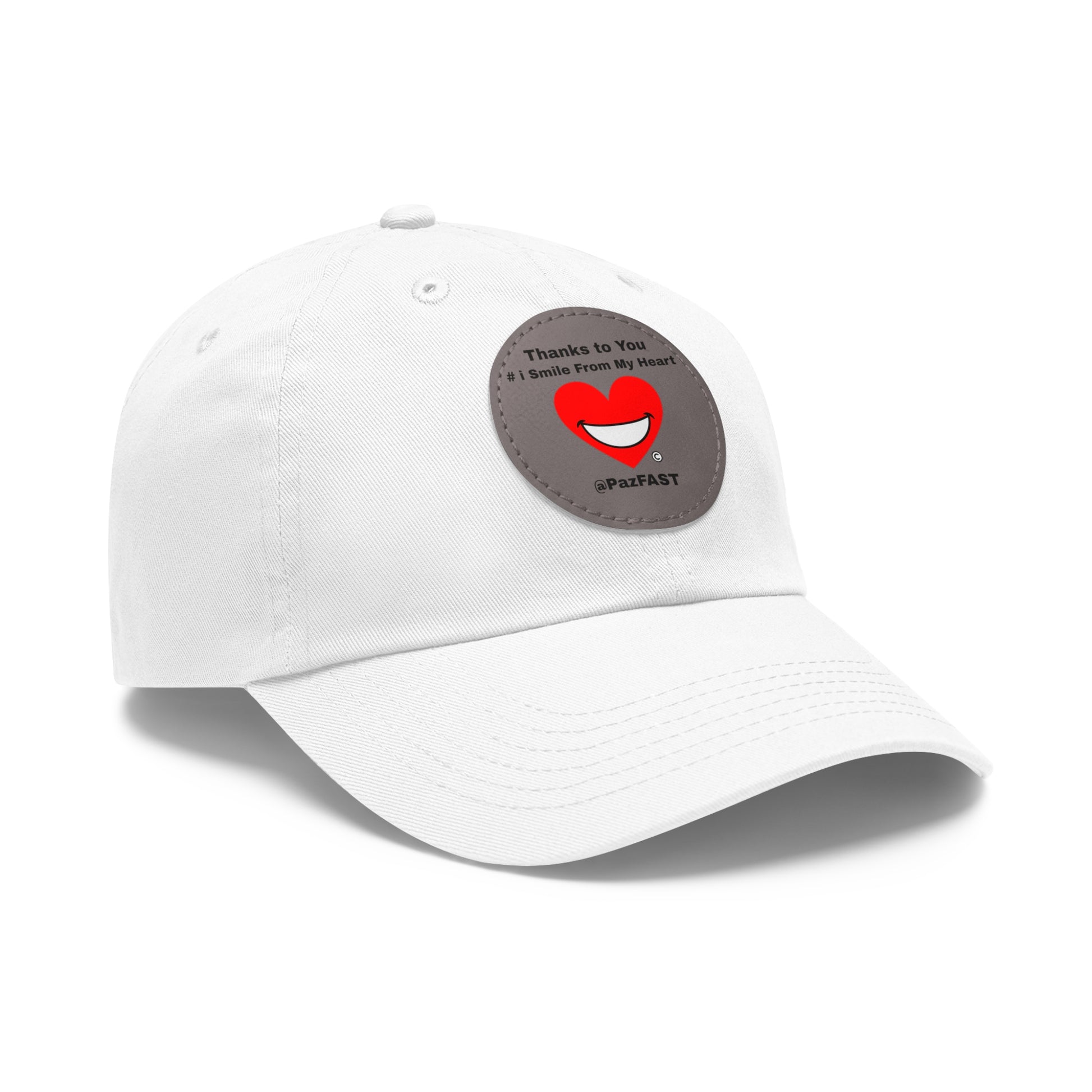 Dad Hat with Leather Patch (Round) | Extend Total *Kindness with "Paz FAST, The Love Solution" - The Love Solution