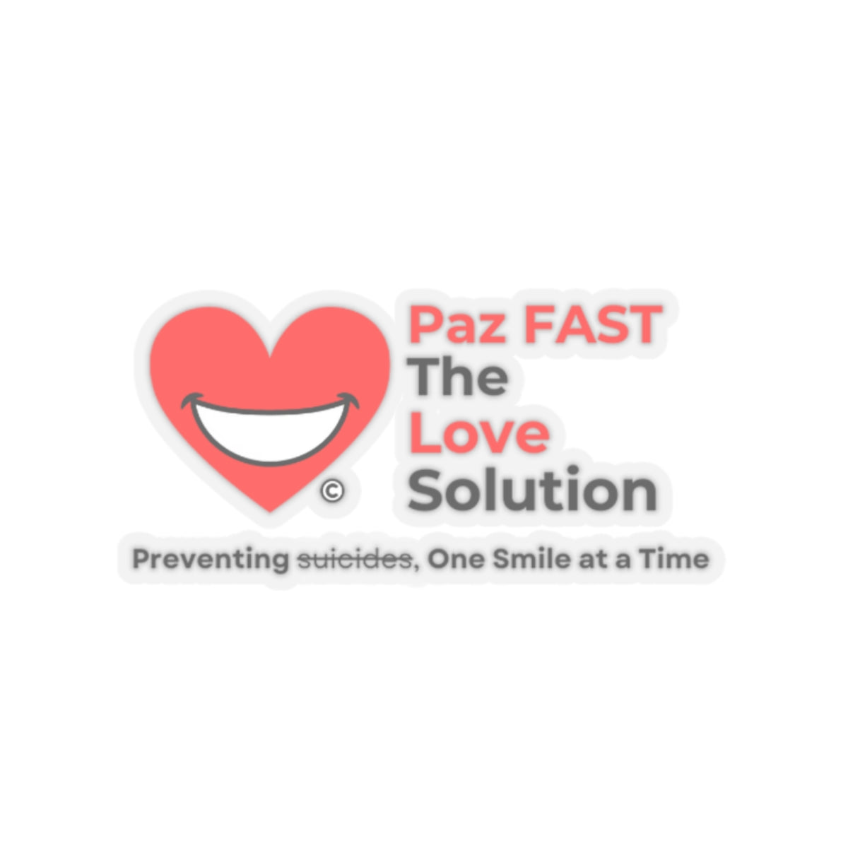 Kiss-Cut Stickers | Extend Total *Kindness with "Paz FAST, The Love Solution" - The Love Solution