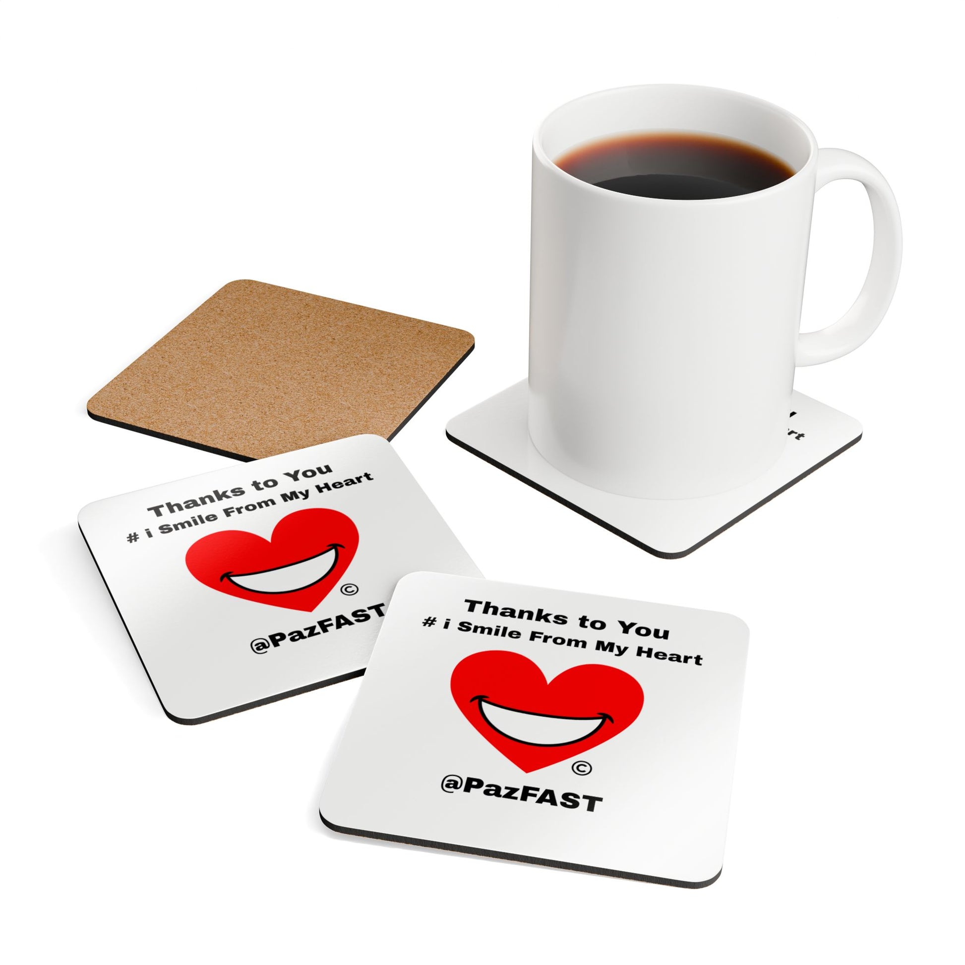 Corkwood Coaster Set | Extend Total *Kindness with "Paz FAST, The Love Solution" - The Love Solution