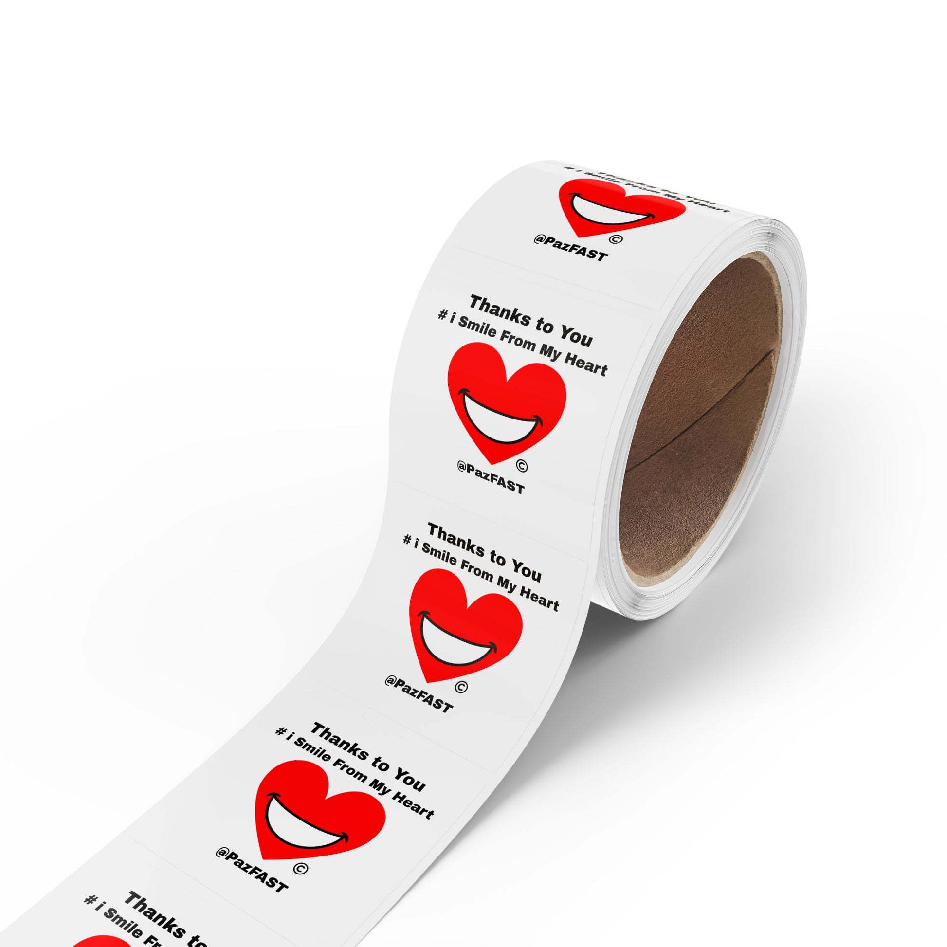 Square Sticker Label Rolls | Extend Total *Kindness with "Paz FAST, The Love Solution" - The Love Solution