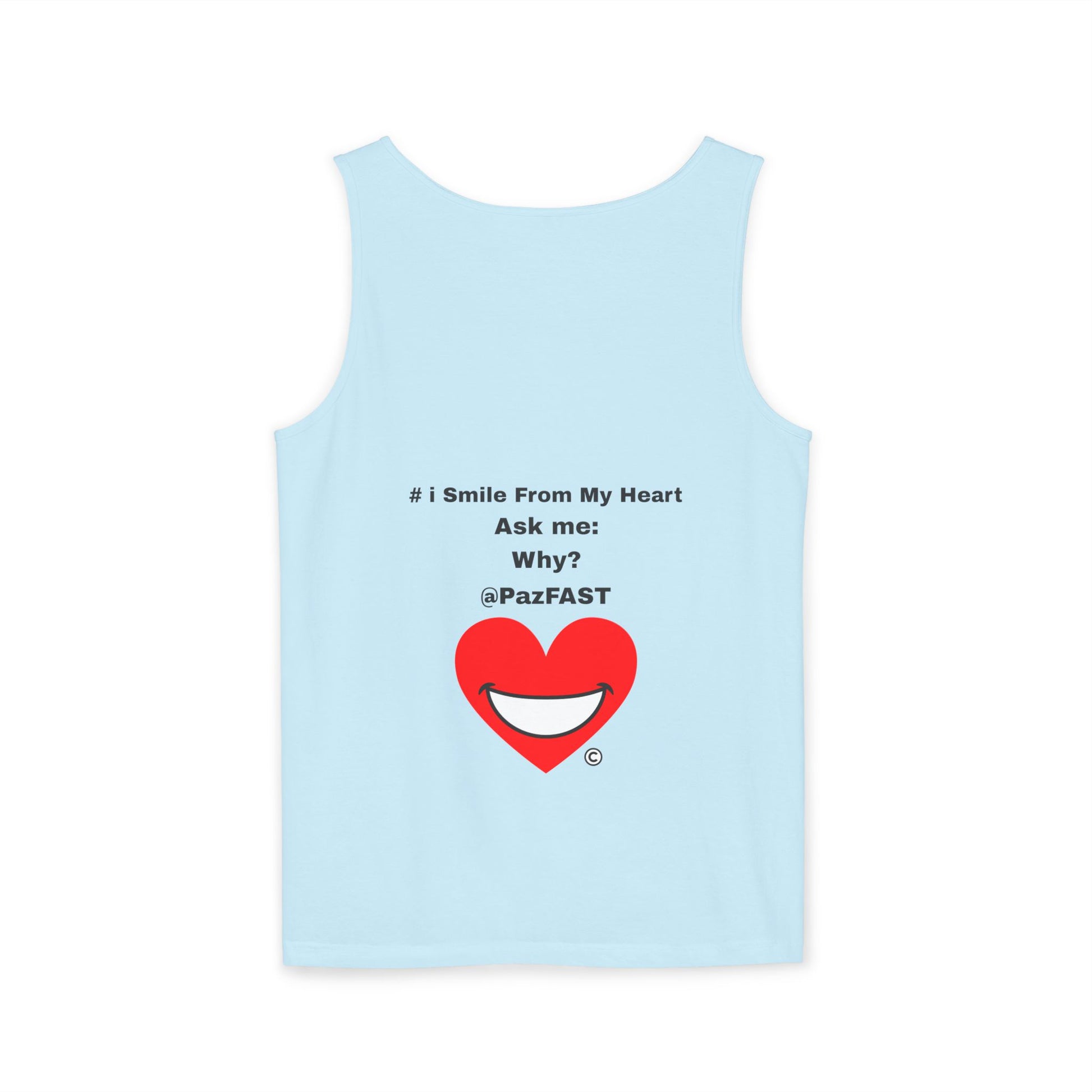 Unisex Garment-Dyed Tank Top | Extend Total *Kindness with "Paz FAST, The Love Solution" - The Love Solution