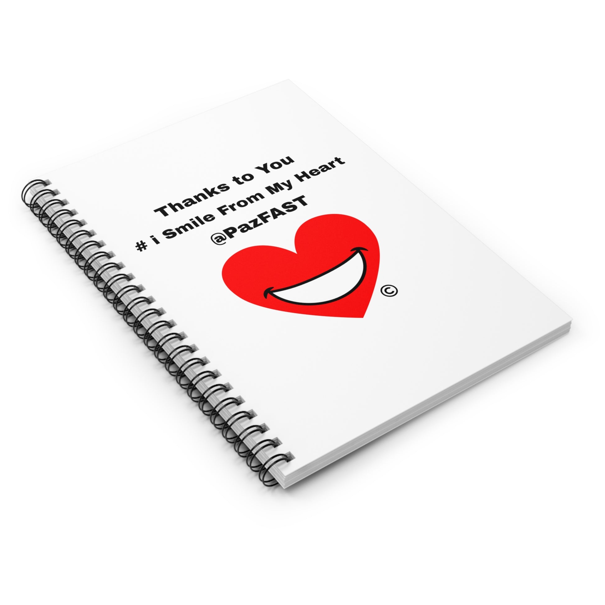 Spiral Notebook - Ruled Line | Extend Total *Kindness with "Paz FAST, The Love Solution" - The Love Solution