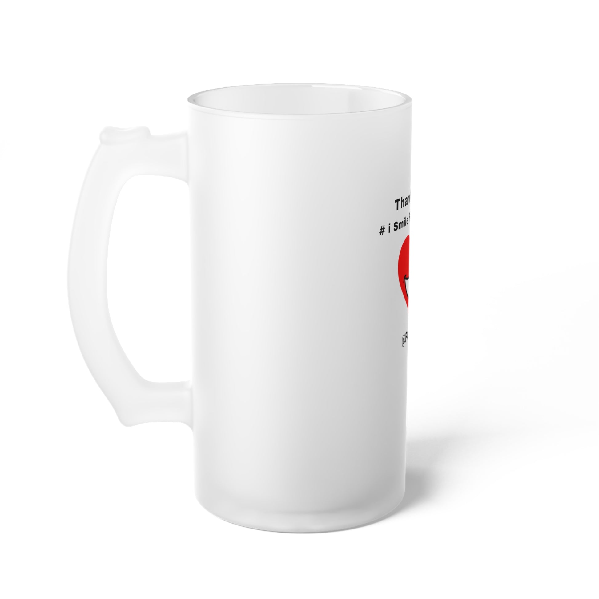 Frosted Glass Beer Mug | Extend Total *Kindness with "Paz FAST, The Love Solution" - The Love Solution