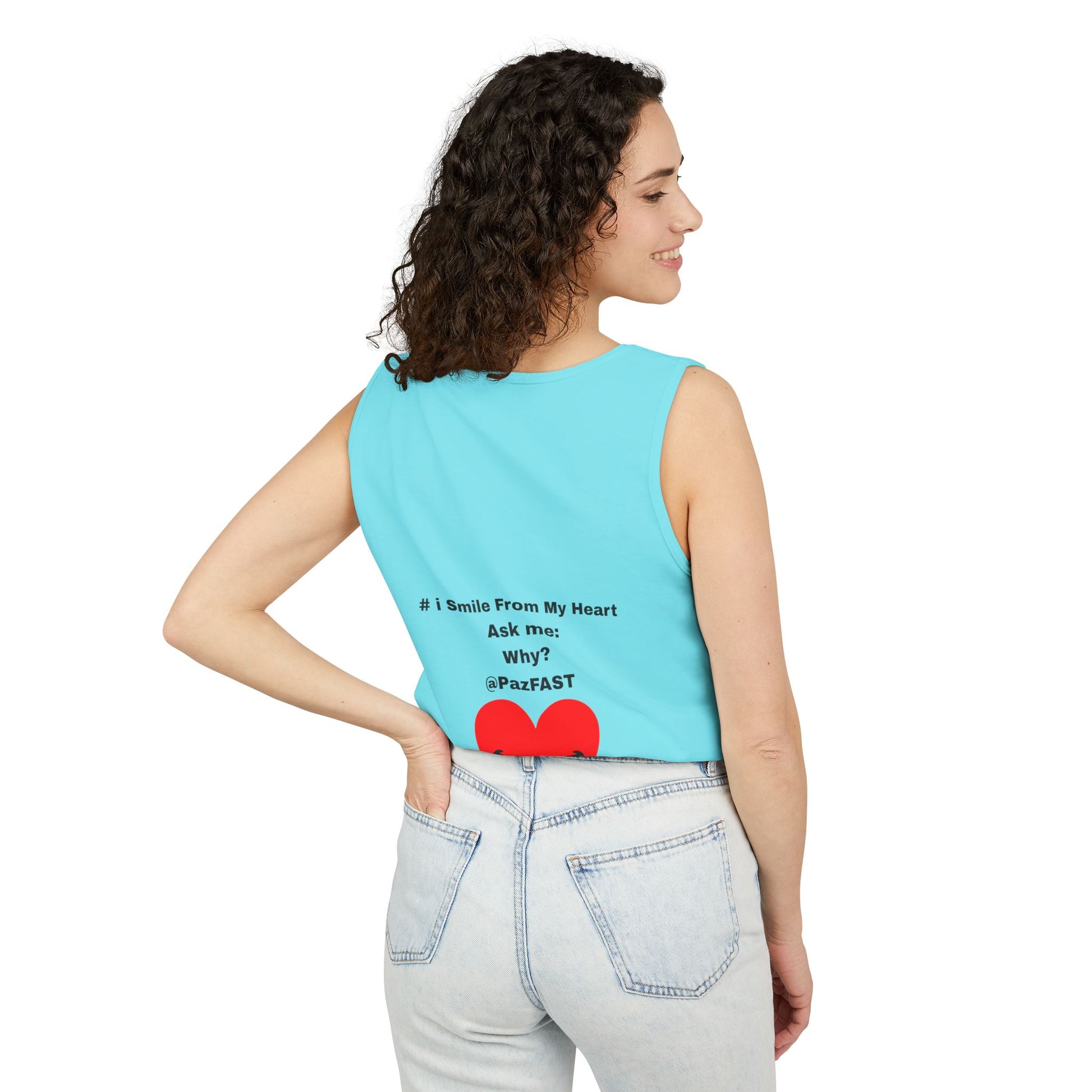 Unisex Garment-Dyed Tank Top | Extend Total *Kindness with "Paz FAST, The Love Solution" - The Love Solution