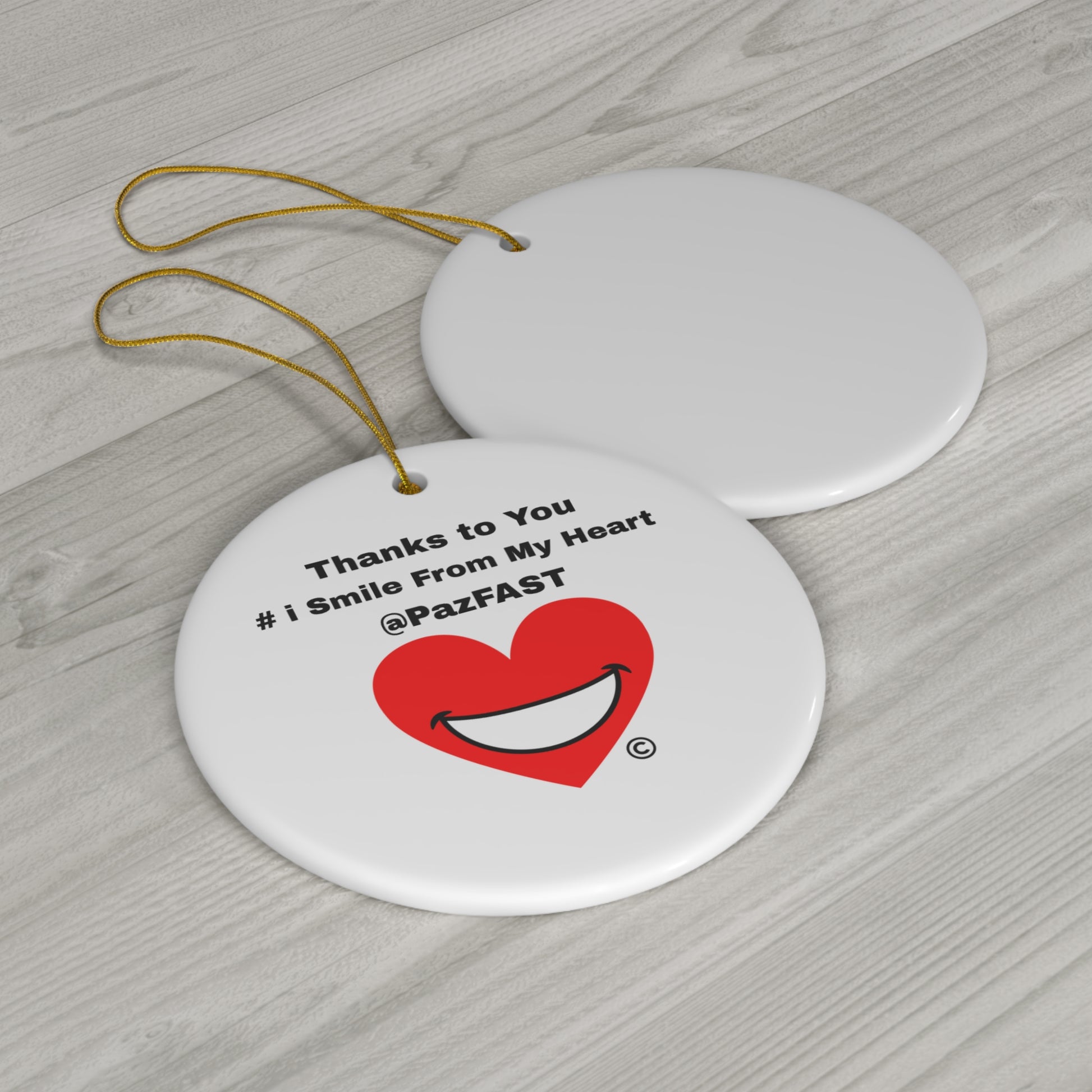 Ceramic Ornament, 4 Shapes | Extend Total *Kindness with "Paz FAST, The Love Solution" - The Love Solution