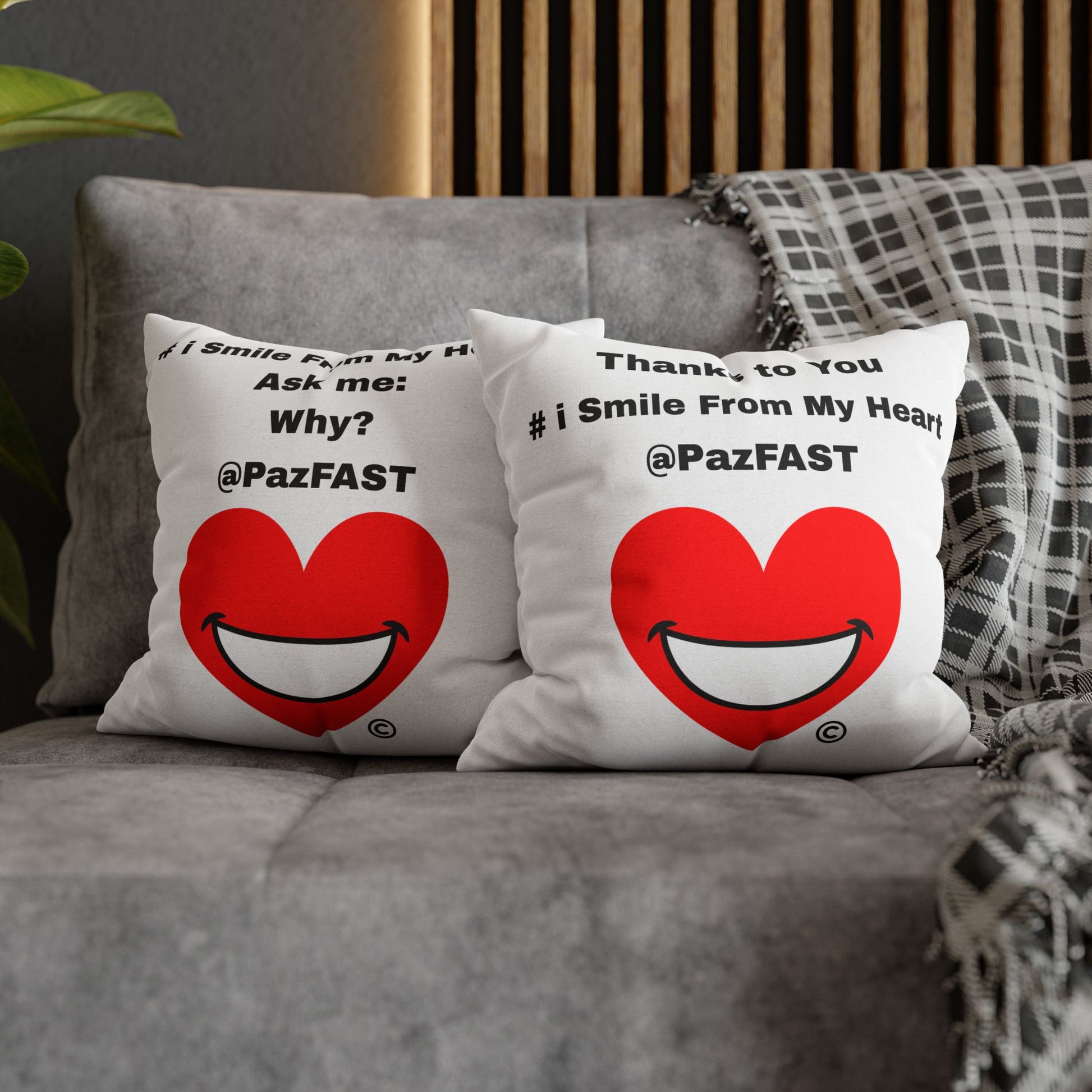 Spun Polyester Square Pillowcase | Extend Total *Kindness with "Paz FAST, The Love Solution" - The Love Solution