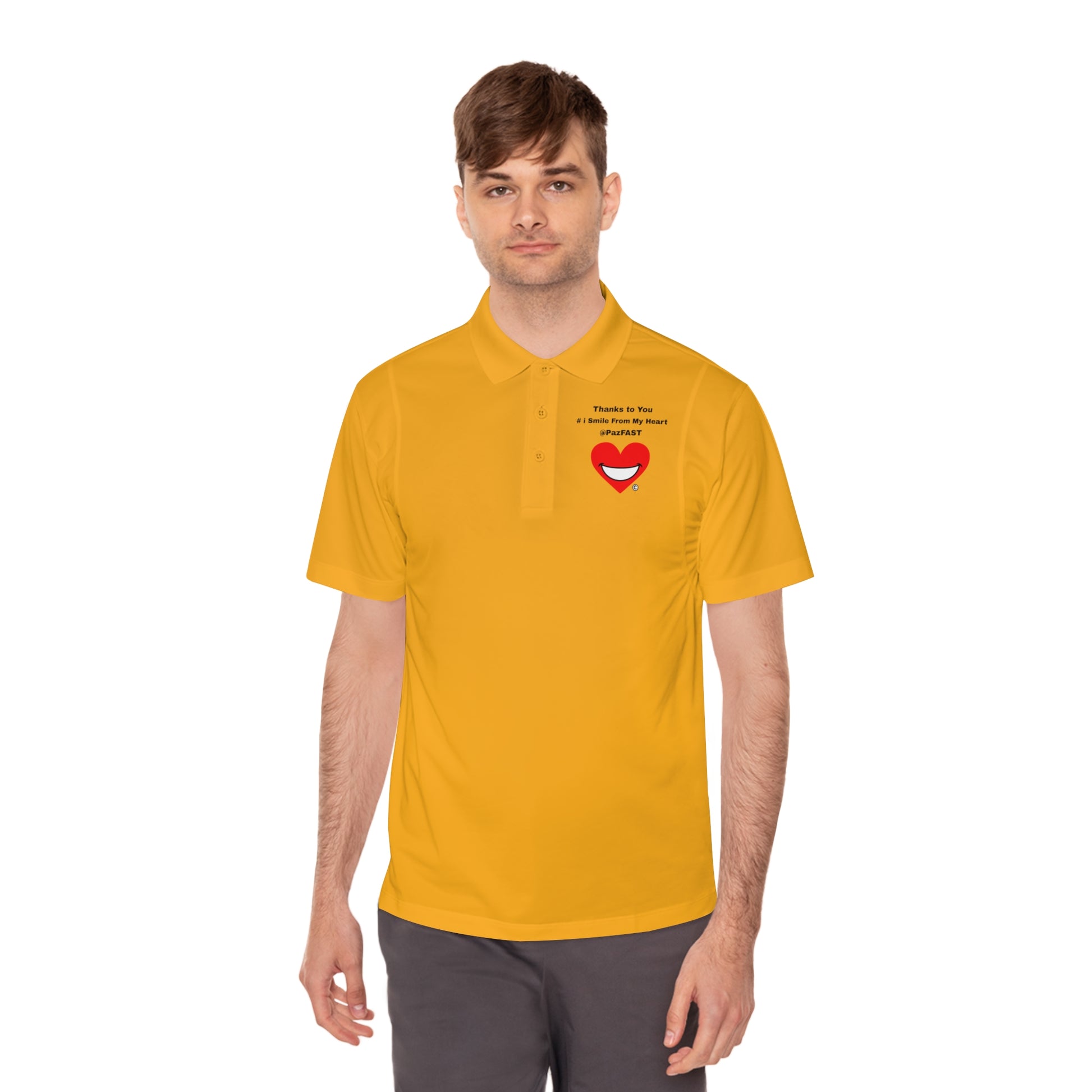 Men's Sport Polo Shirt | Extend Total *Kindness with "Paz FAST, The Love Solution" - The Love Solution